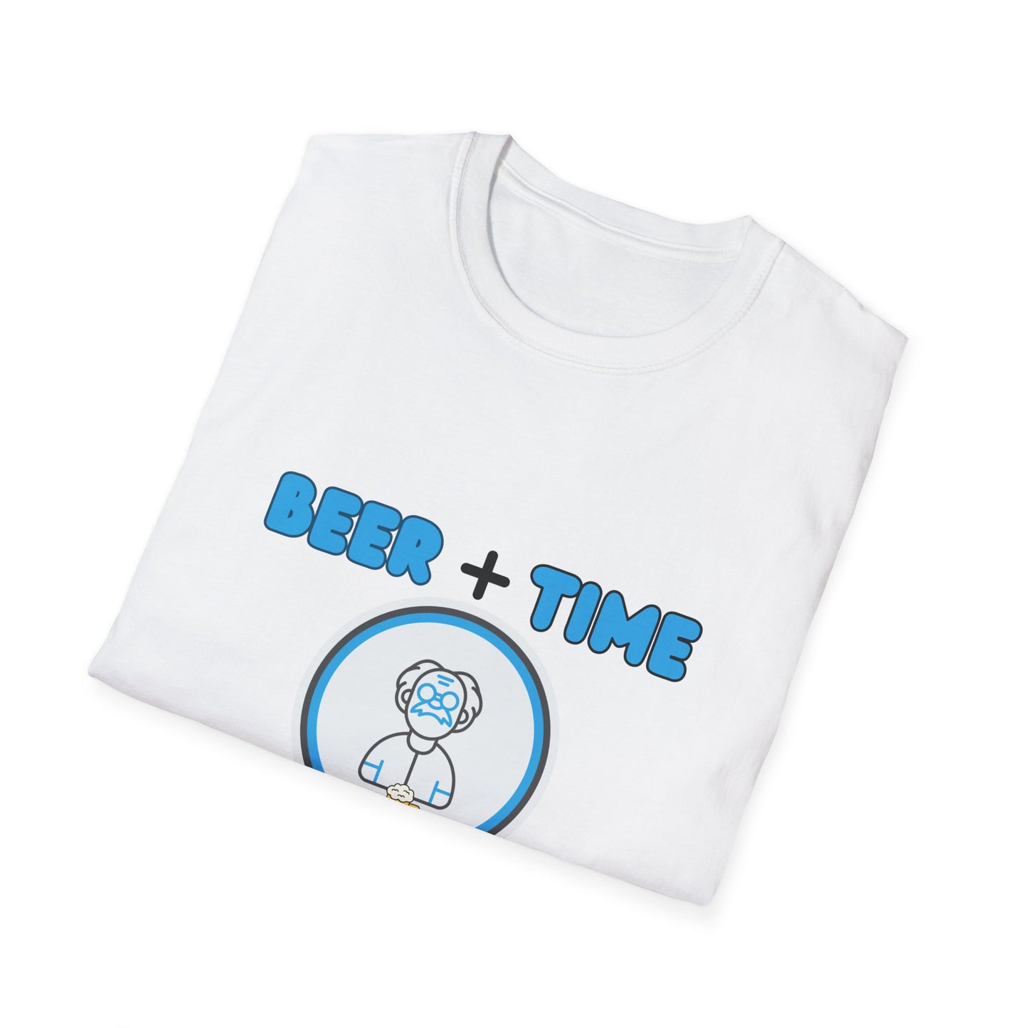 Beer Plus Time Equals Beertime Unisex T-Shirt, Fun Casual Tee, Gift for Beer Lovers, Perfect for Parties, Summer Barbecues, Comfortable Everyday Wear