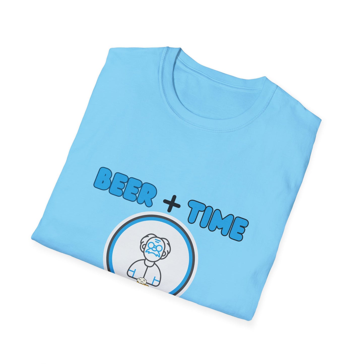 Beer Plus Time Equals Beertime Unisex T-Shirt, Fun Casual Tee, Gift for Beer Lovers, Perfect for Parties, Summer Barbecues, Comfortable Everyday Wear