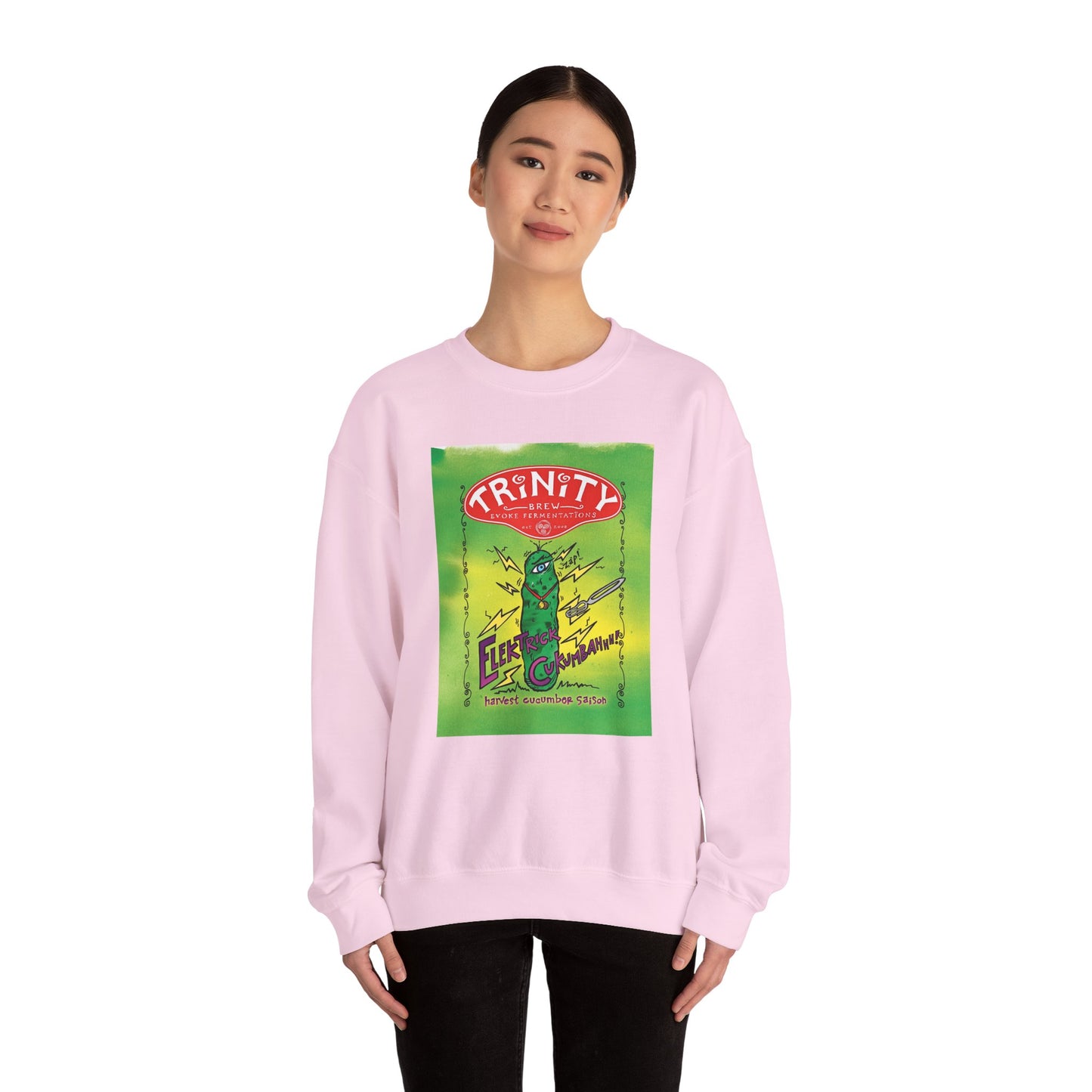 TRiNiTY Electrick Cukumbahh (Lighter Colors) - Unisex Heavy Blend™ Crewneck Sweatshirt