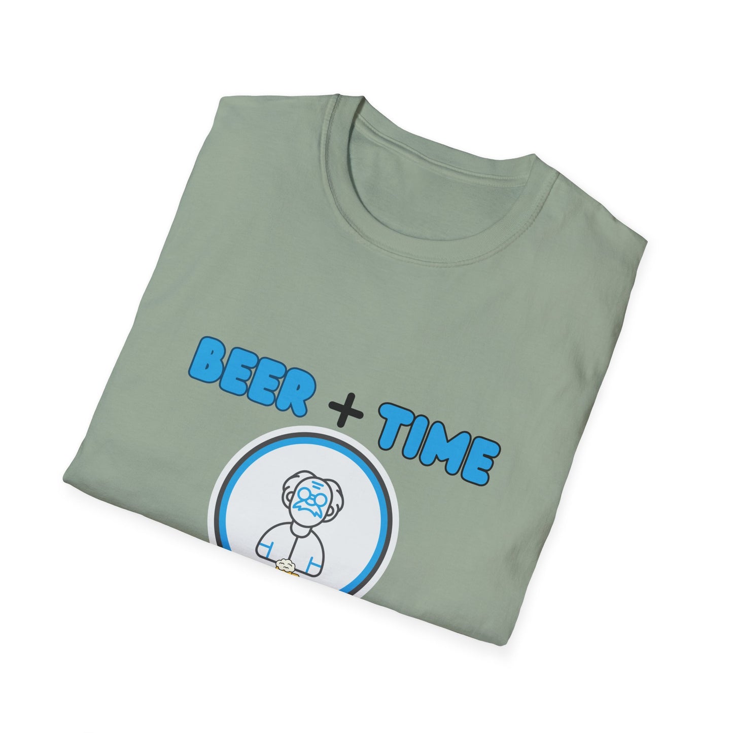 Beer Plus Time Equals Beertime Unisex T-Shirt, Fun Casual Tee, Gift for Beer Lovers, Perfect for Parties, Summer Barbecues, Comfortable Everyday Wear