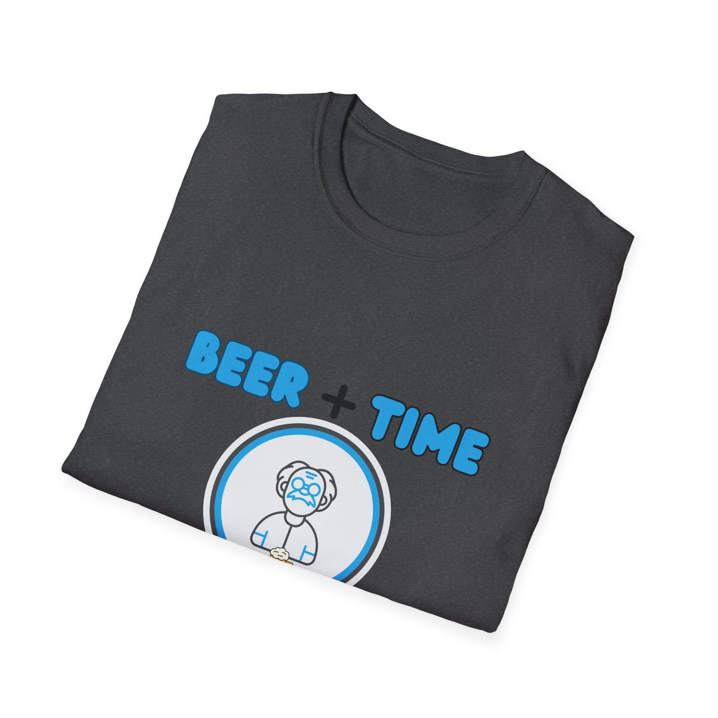 Beer Plus Time Equals Beertime Unisex T-Shirt, Fun Casual Tee, Gift for Beer Lovers, Perfect for Parties, Summer Barbecues, Comfortable Everyday Wear