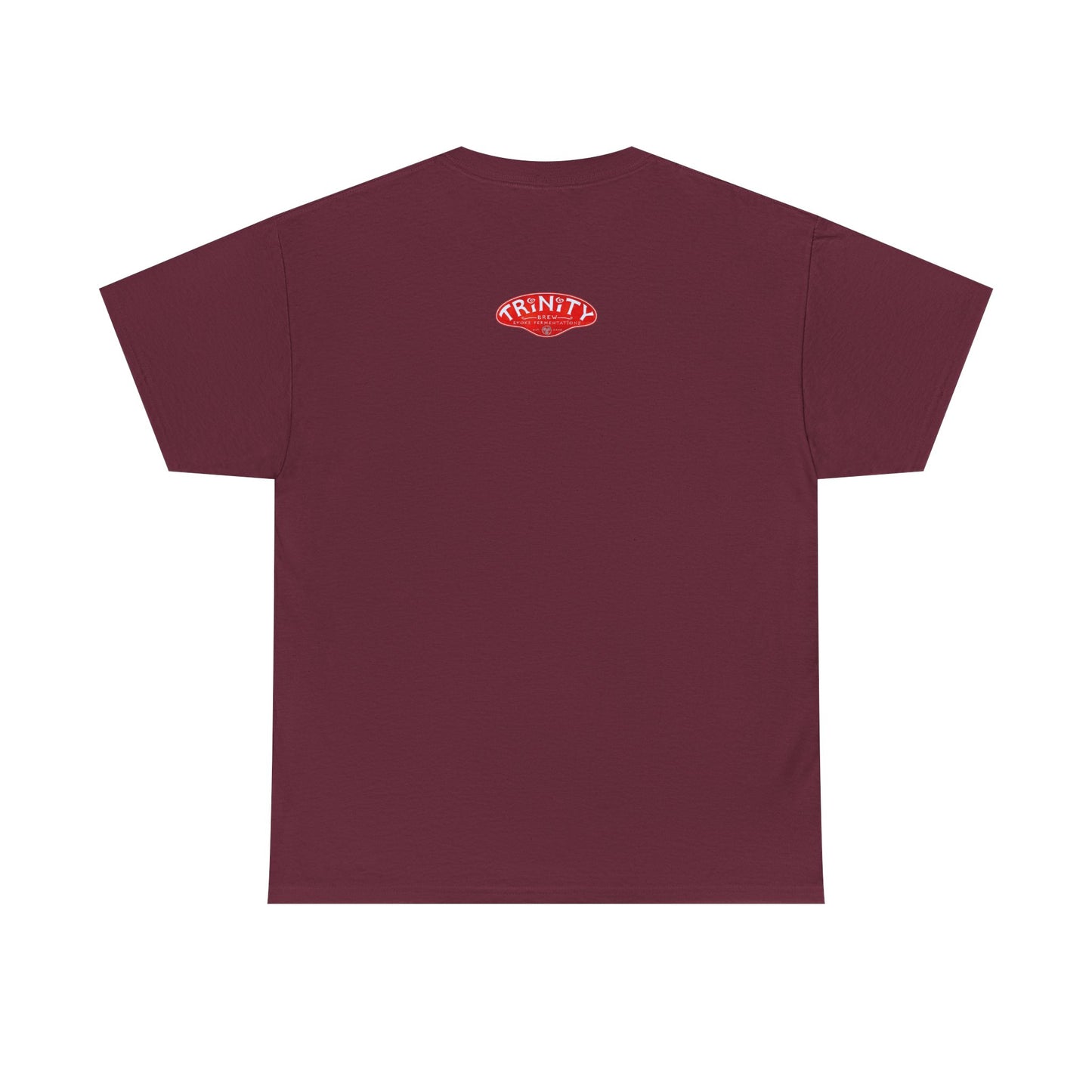 TRiNiTY Book Arch (Red Logo on Back) - Unisex Heavy Cotton Tee