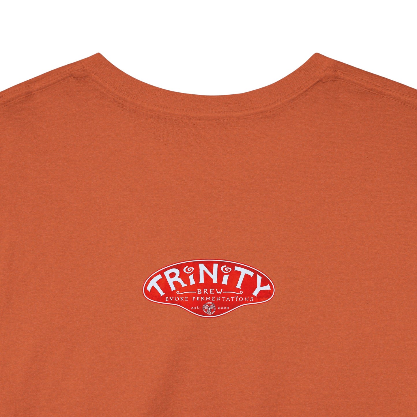 TRiNiTY Book Arch (Red Logo on Back) - Unisex Heavy Cotton Tee