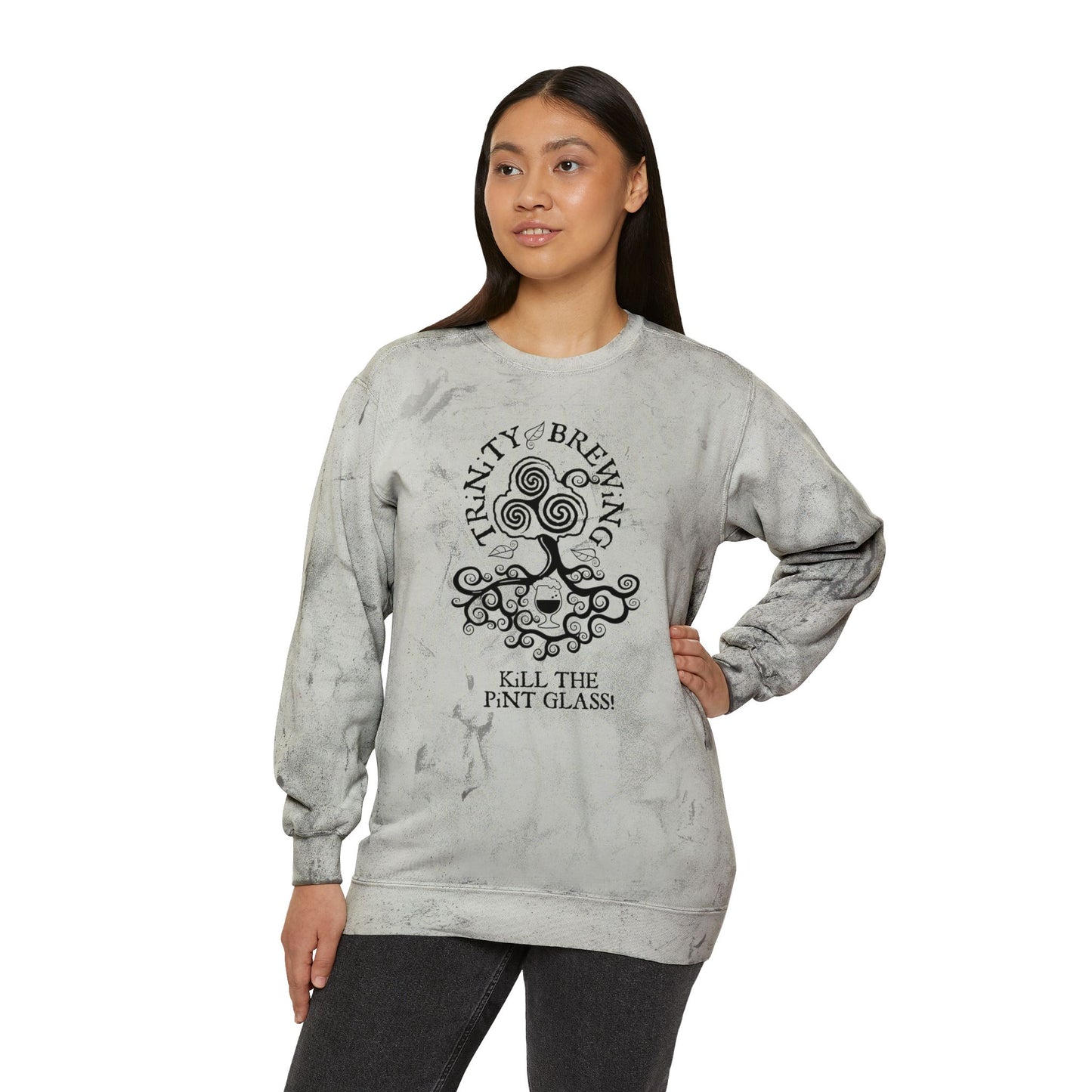 TRiNiTY Kill the Pint Glass! - Unisex Color Blast Crewneck Sweatshirt