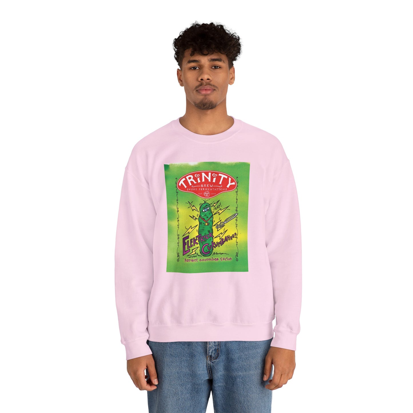 TRiNiTY Electrick Cukumbahh (Lighter Colors) - Unisex Heavy Blend™ Crewneck Sweatshirt