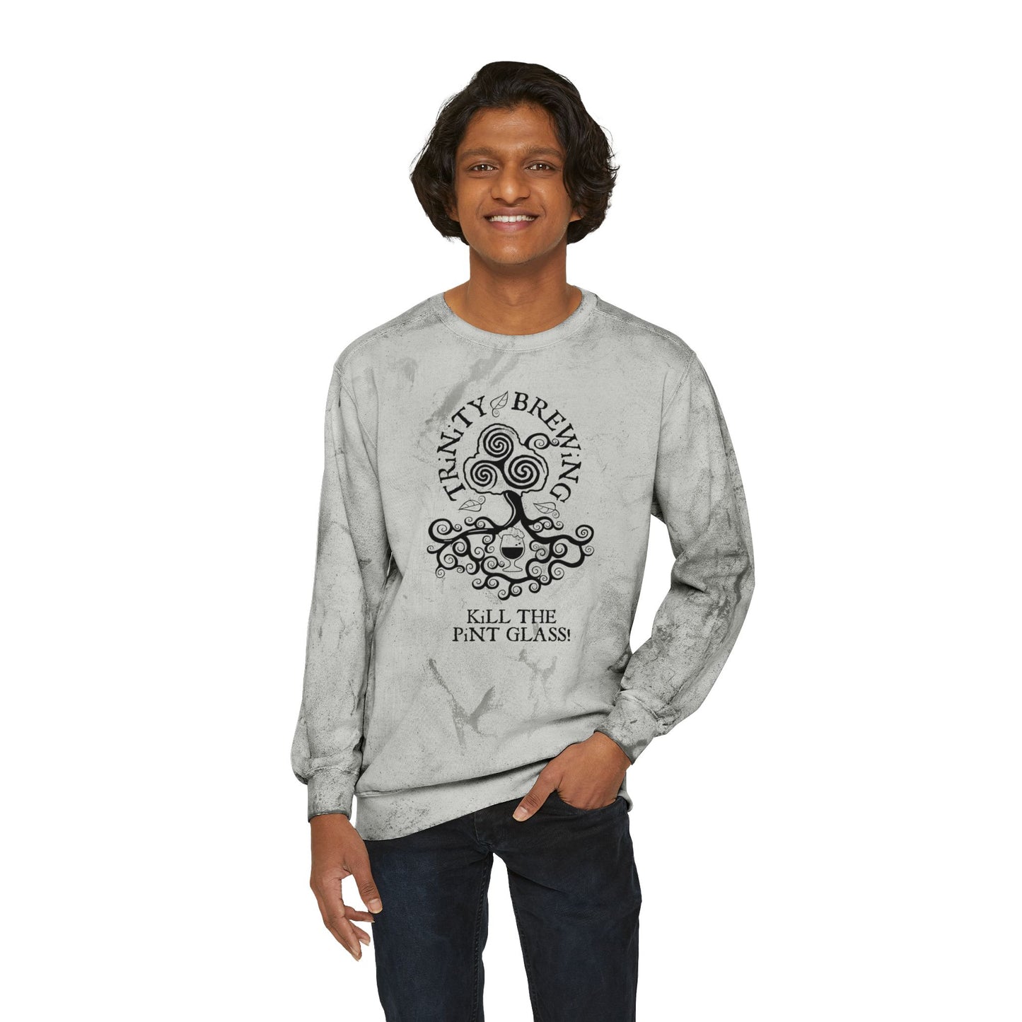 TRiNiTY Kill the Pint Glass! - Unisex Color Blast Crewneck Sweatshirt