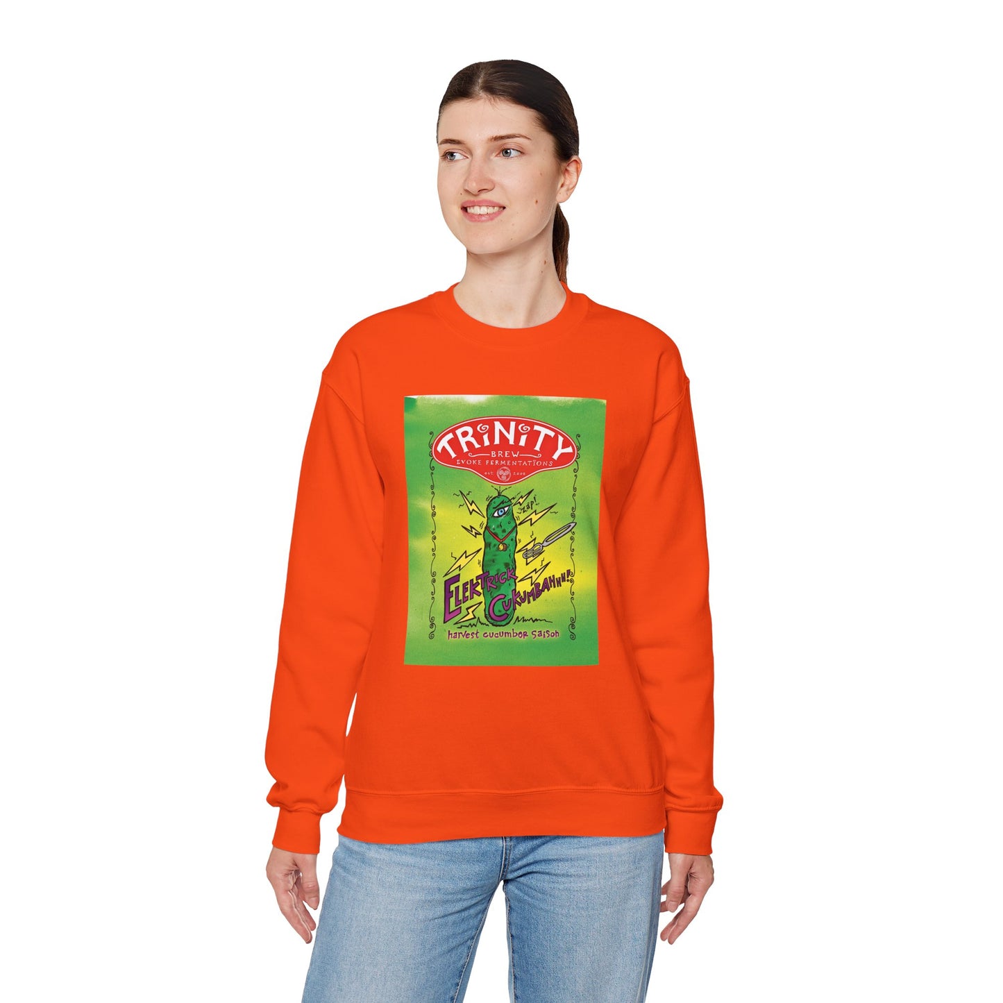 TRiNiTY Electrick Cukumbahh (Lighter Colors) - Unisex Heavy Blend™ Crewneck Sweatshirt