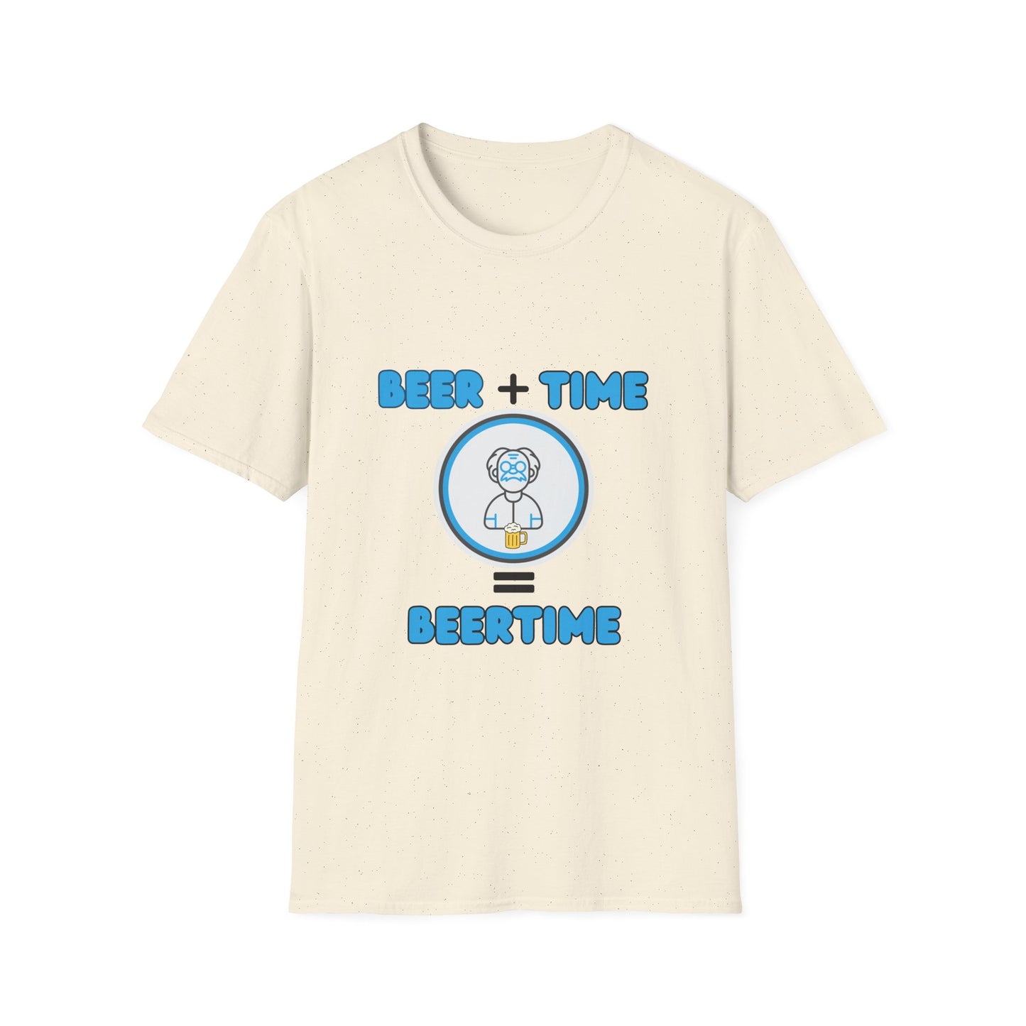 Beer Plus Time Equals Beertime Unisex T-Shirt, Fun Casual Tee, Gift for Beer Lovers, Perfect for Parties, Summer Barbecues, Comfortable Everyday Wear