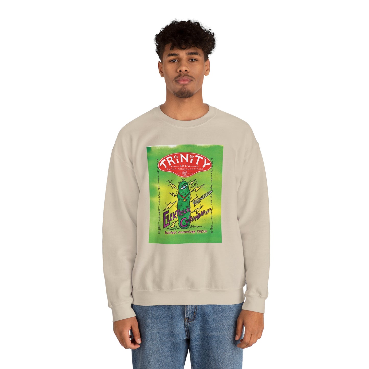 TRiNiTY Electrick Cukumbahh (Lighter Colors) - Unisex Heavy Blend™ Crewneck Sweatshirt