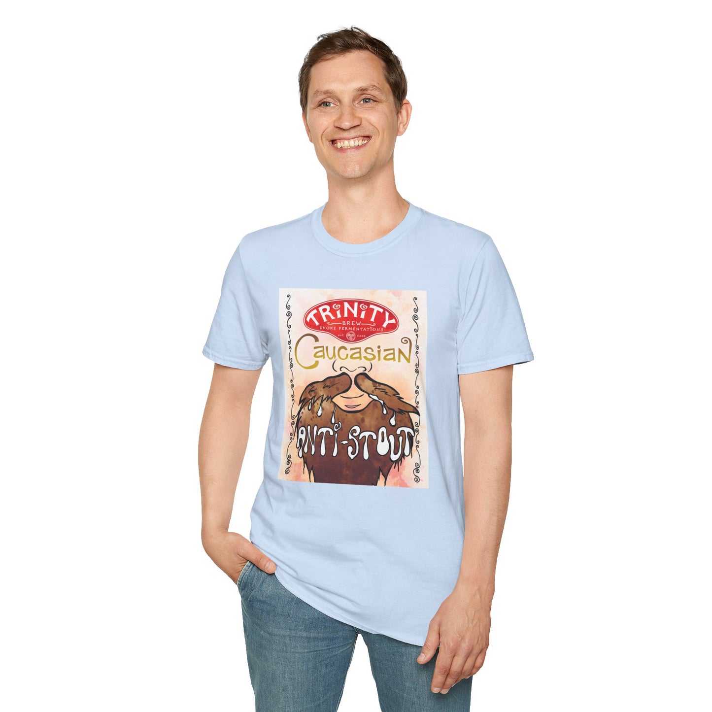 TRiNiTY Caucasian Anti-Stout - Unisex Softstyle T-Shirt
