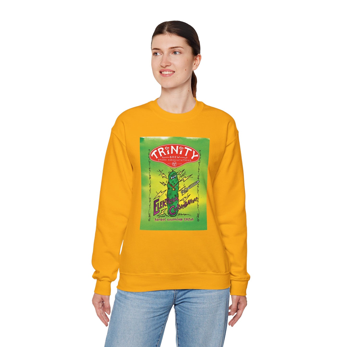 TRiNiTY Electrick Cukumbahh (Lighter Colors) - Unisex Heavy Blend™ Crewneck Sweatshirt