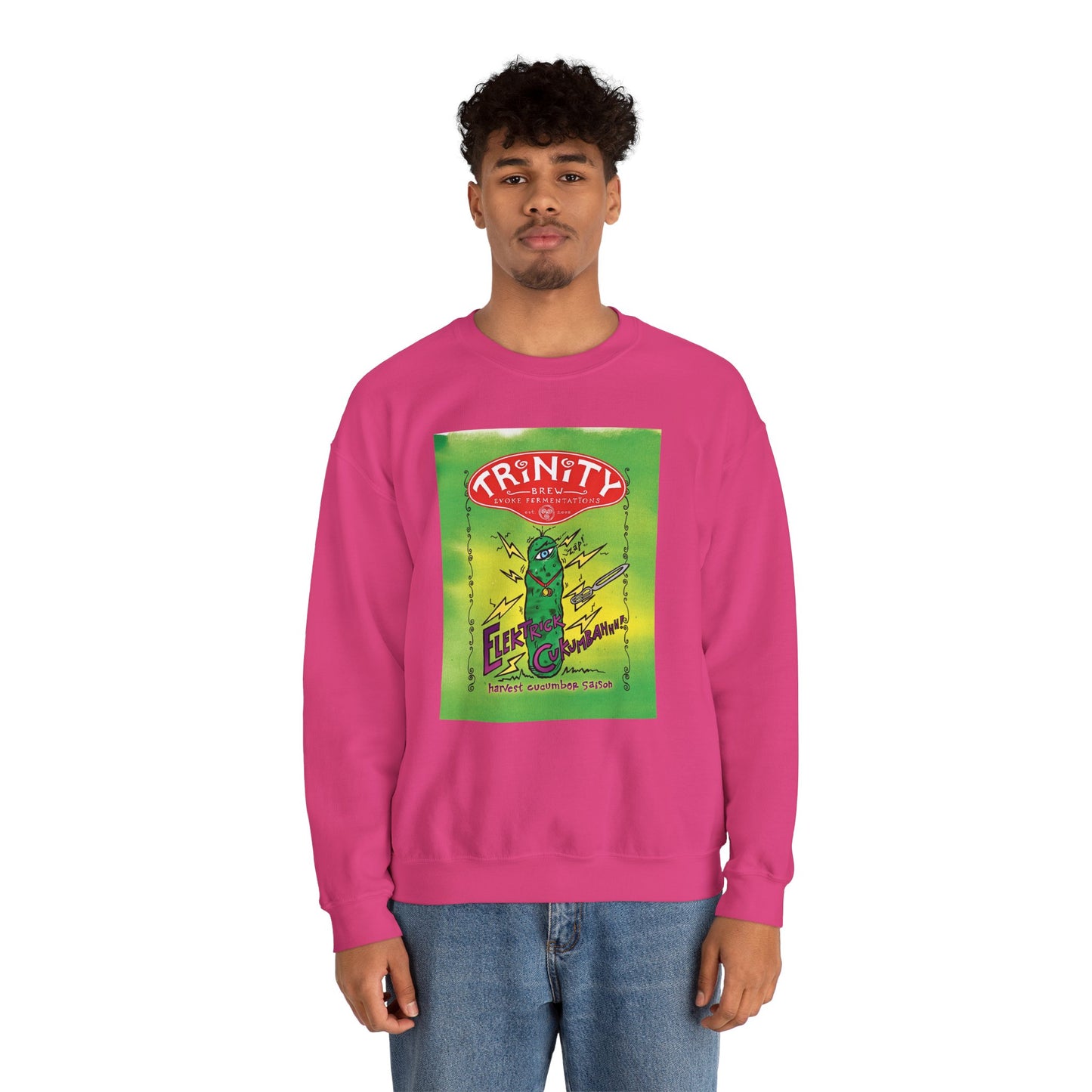 TRiNiTY Electrick Cukumbahh (Lighter Colors) - Unisex Heavy Blend™ Crewneck Sweatshirt