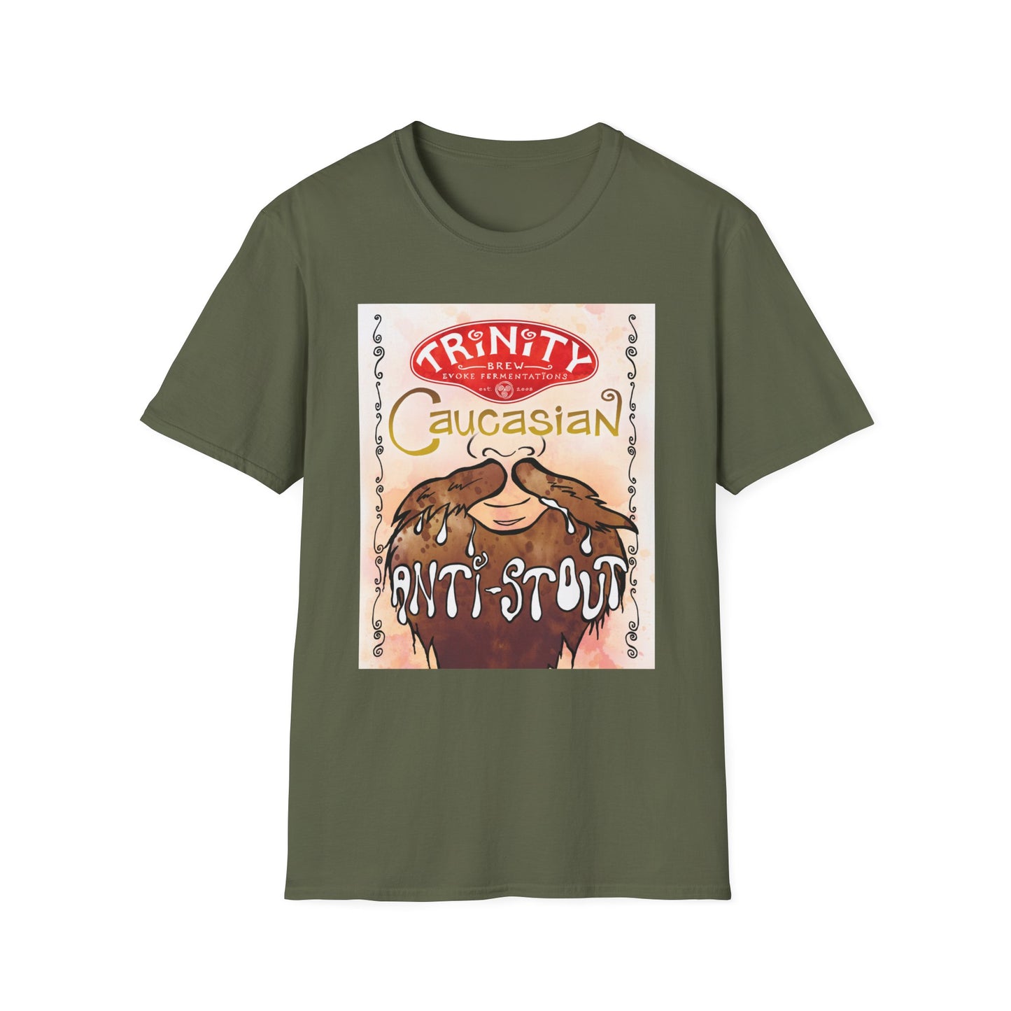TRiNiTY Caucasian Anti-Stout (Darker Colors) - Unisex Softstyle T-Shirt