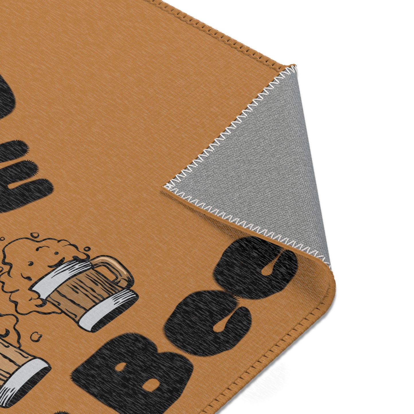 Beer Lovers Area Rug - Stand Here for Beer, Home Bar Decor, Fun Kitchen Mat, Perfect Gift for Beer Enthusiasts, Party Accessories