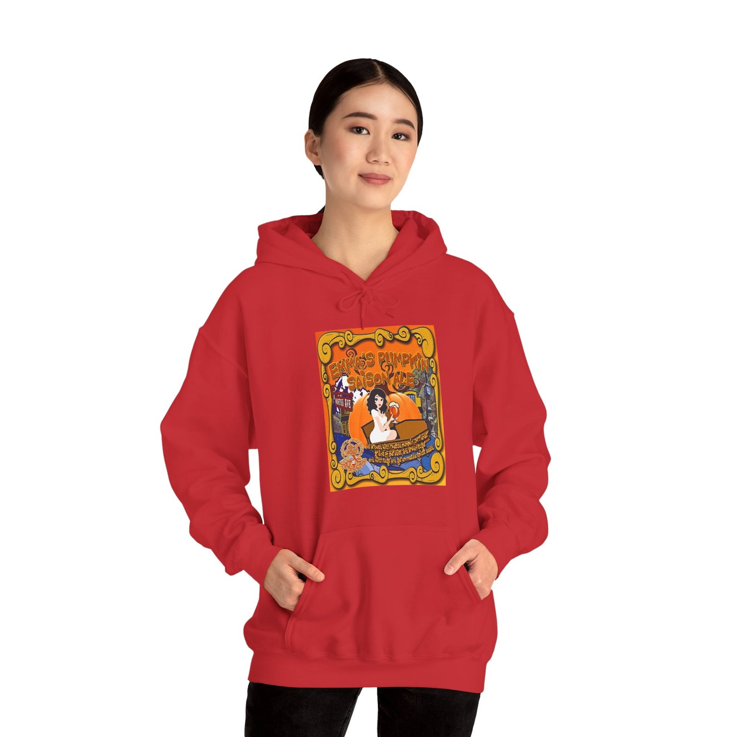 TRiNiTY Emma's Coffin Pumpkin Ale - Unisex Heavy Blend™ Hooded Sweatshirt