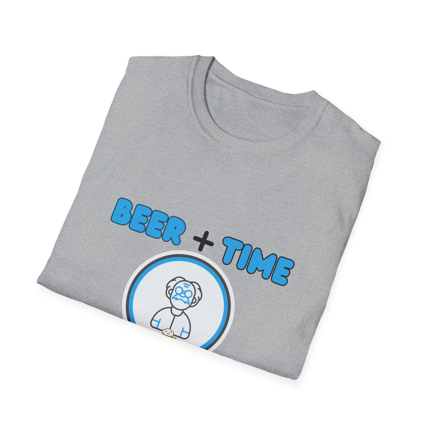 Beer Plus Time Equals Beertime Unisex T-Shirt, Fun Casual Tee, Gift for Beer Lovers, Perfect for Parties, Summer Barbecues, Comfortable Everyday Wear