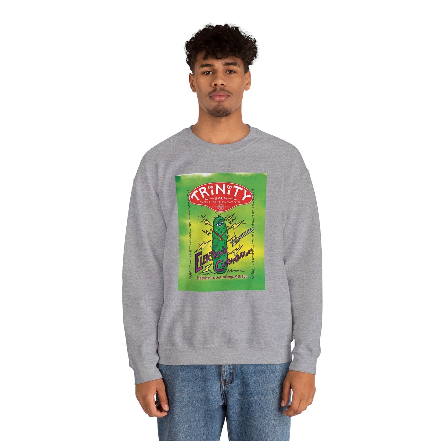 TRiNiTY Electrick Cukumbahh (Lighter Colors) - Unisex Heavy Blend™ Crewneck Sweatshirt