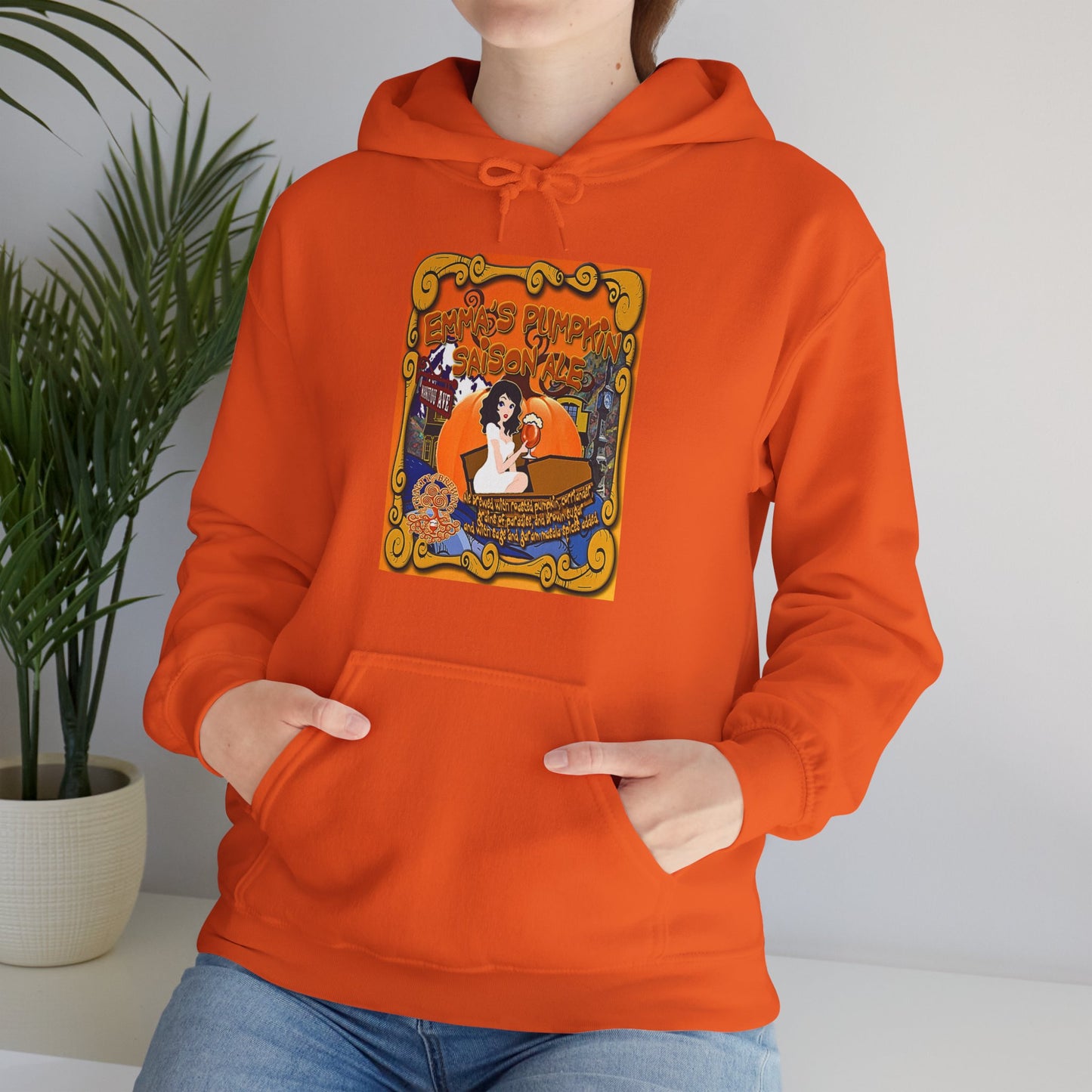 TRiNiTY Emma's Coffin Pumpkin Ale - Unisex Heavy Blend™ Hooded Sweatshirt