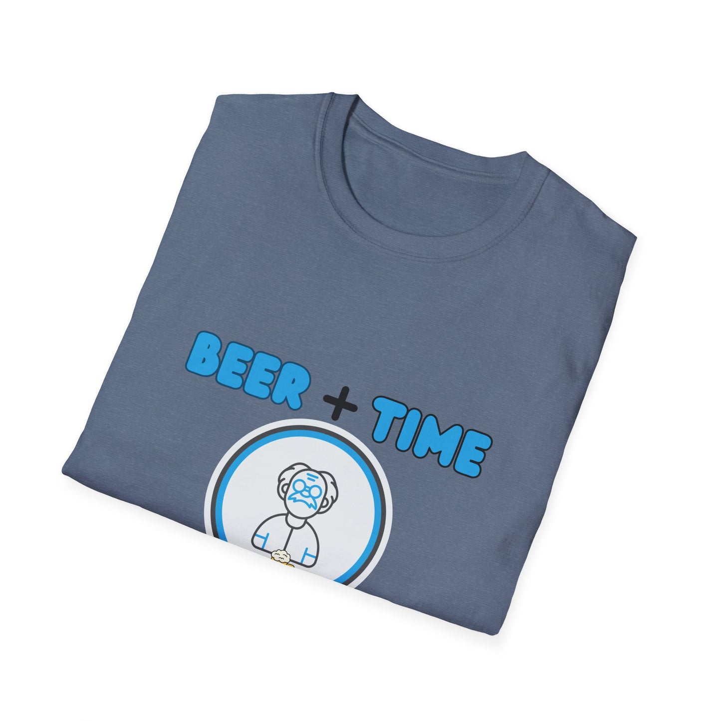 Beer Plus Time Equals Beertime Unisex T-Shirt, Fun Casual Tee, Gift for Beer Lovers, Perfect for Parties, Summer Barbecues, Comfortable Everyday Wear