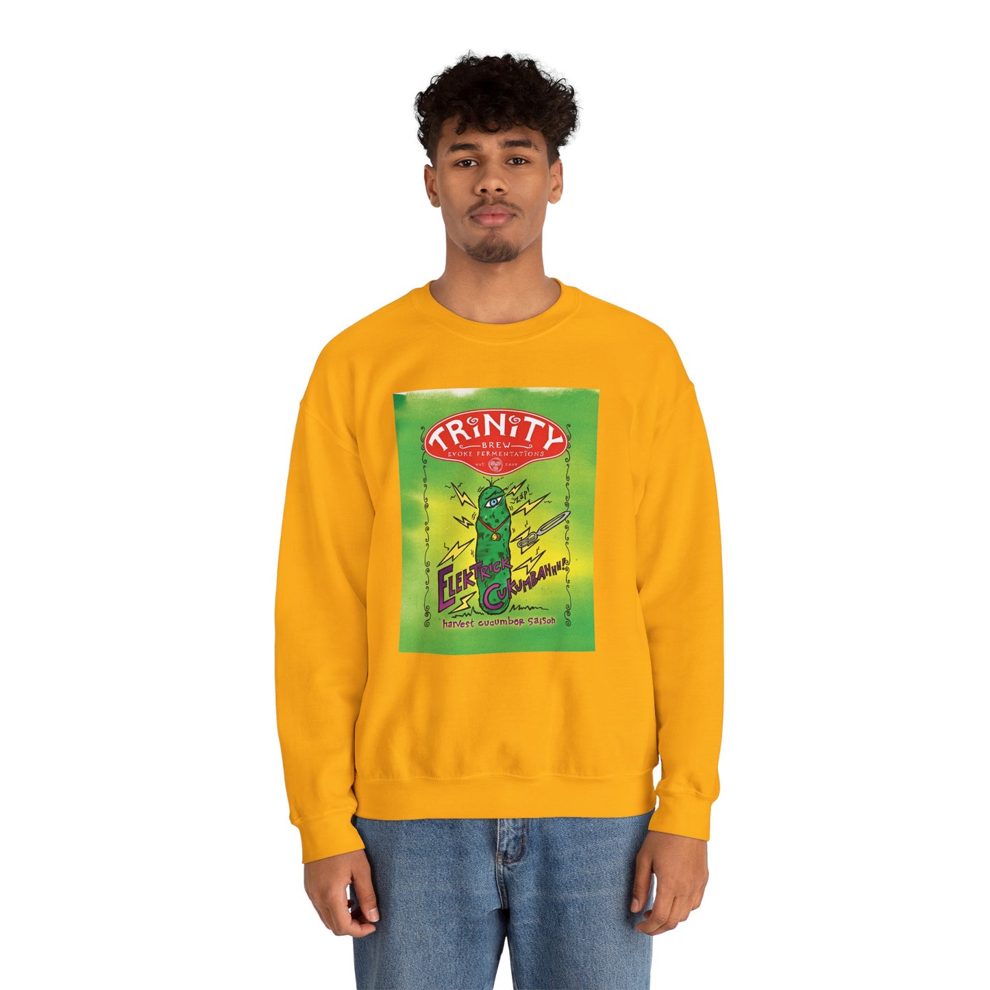 TRiNiTY Electrick Cukumbahh (Lighter Colors) - Unisex Heavy Blend™ Crewneck Sweatshirt