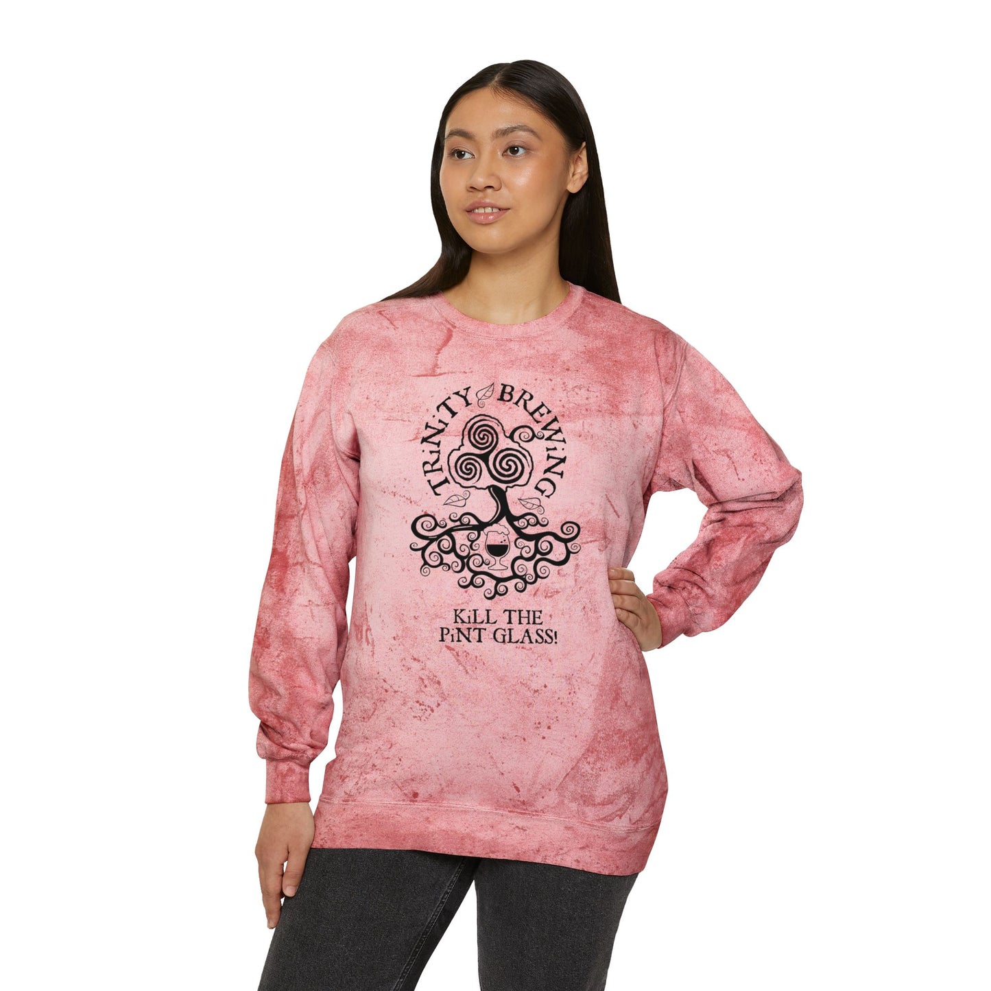 TRiNiTY Kill the Pint Glass! - Unisex Color Blast Crewneck Sweatshirt