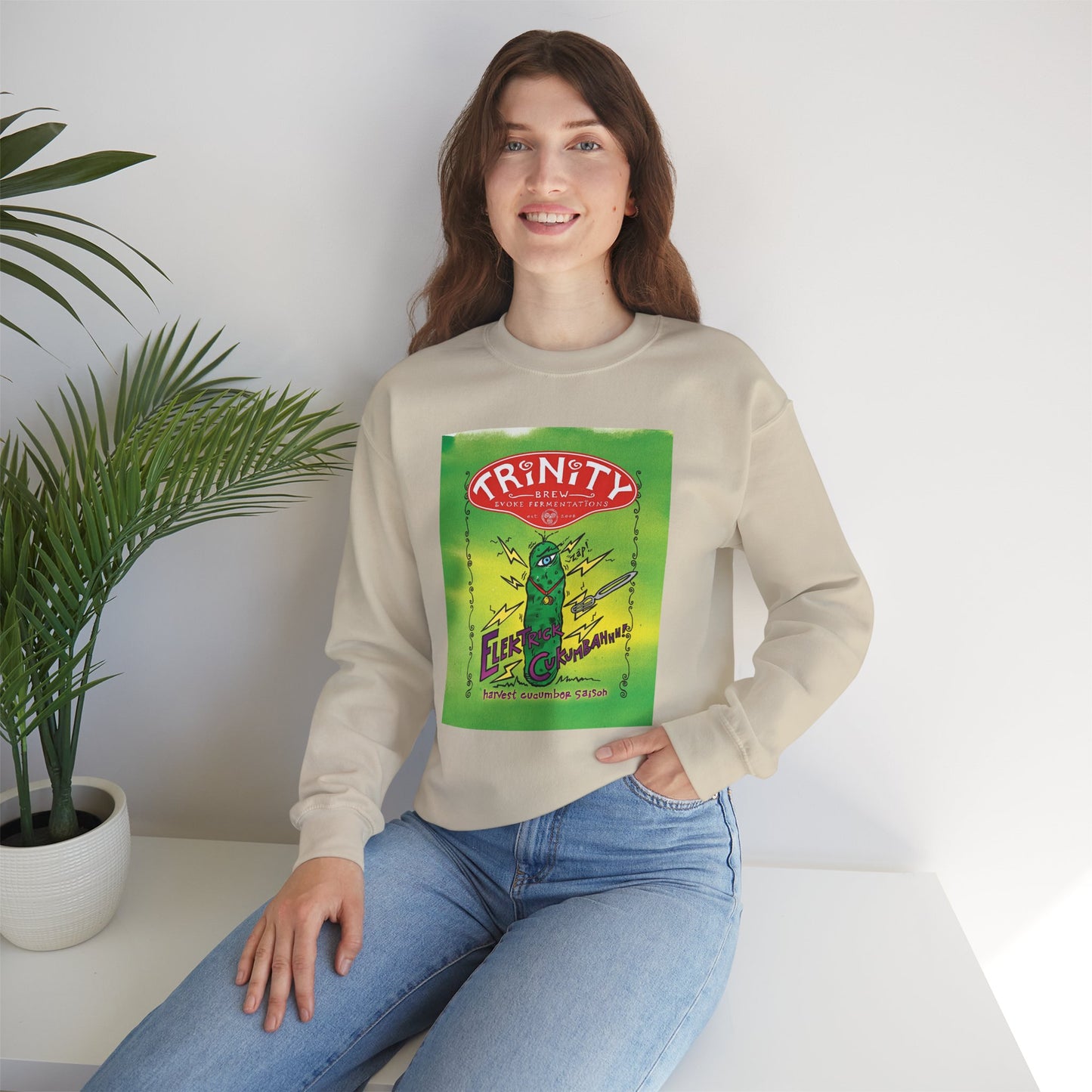 TRiNiTY Electrick Cukumbahh (Lighter Colors) - Unisex Heavy Blend™ Crewneck Sweatshirt