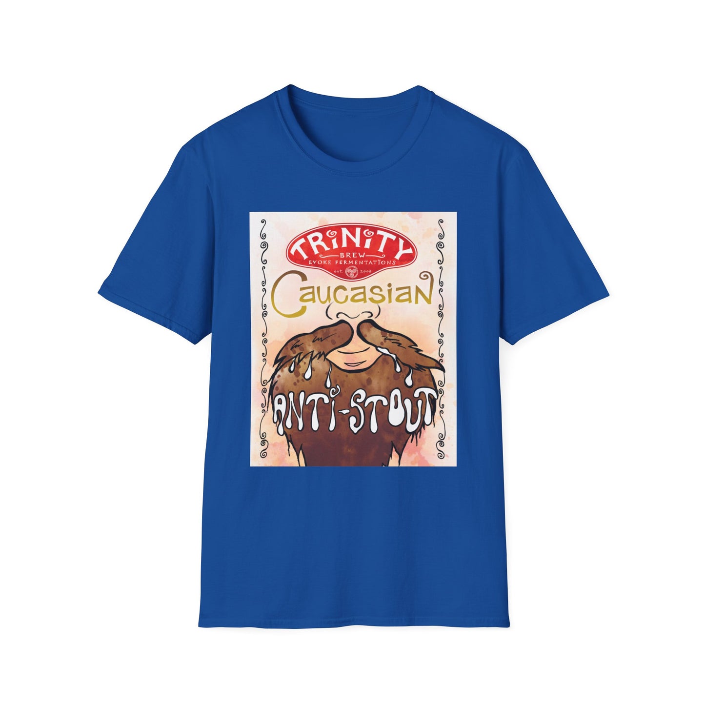 TRiNiTY Caucasian Anti-Stout (Darker Colors) - Unisex Softstyle T-Shirt