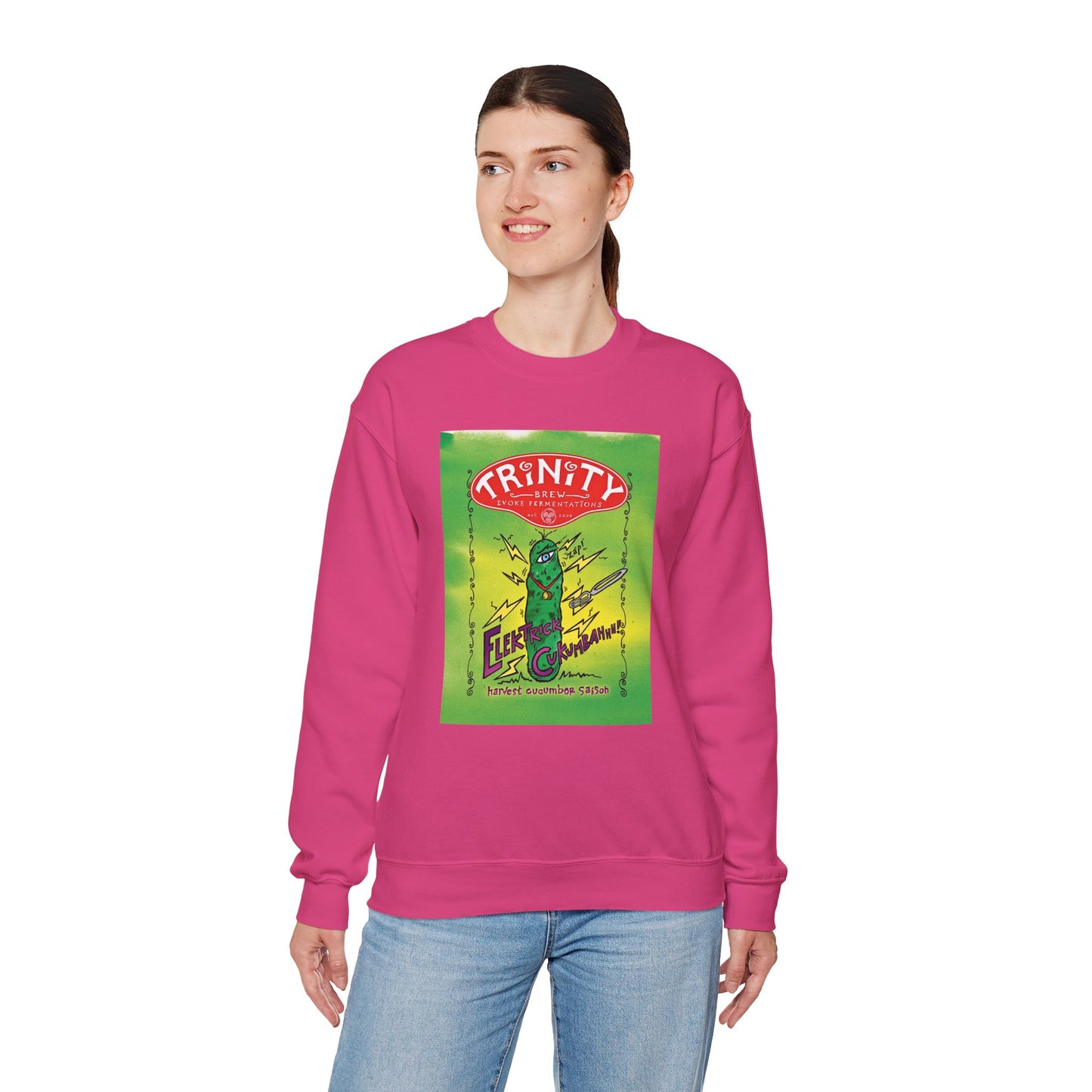 TRiNiTY Electrick Cukumbahh (Lighter Colors) - Unisex Heavy Blend™ Crewneck Sweatshirt