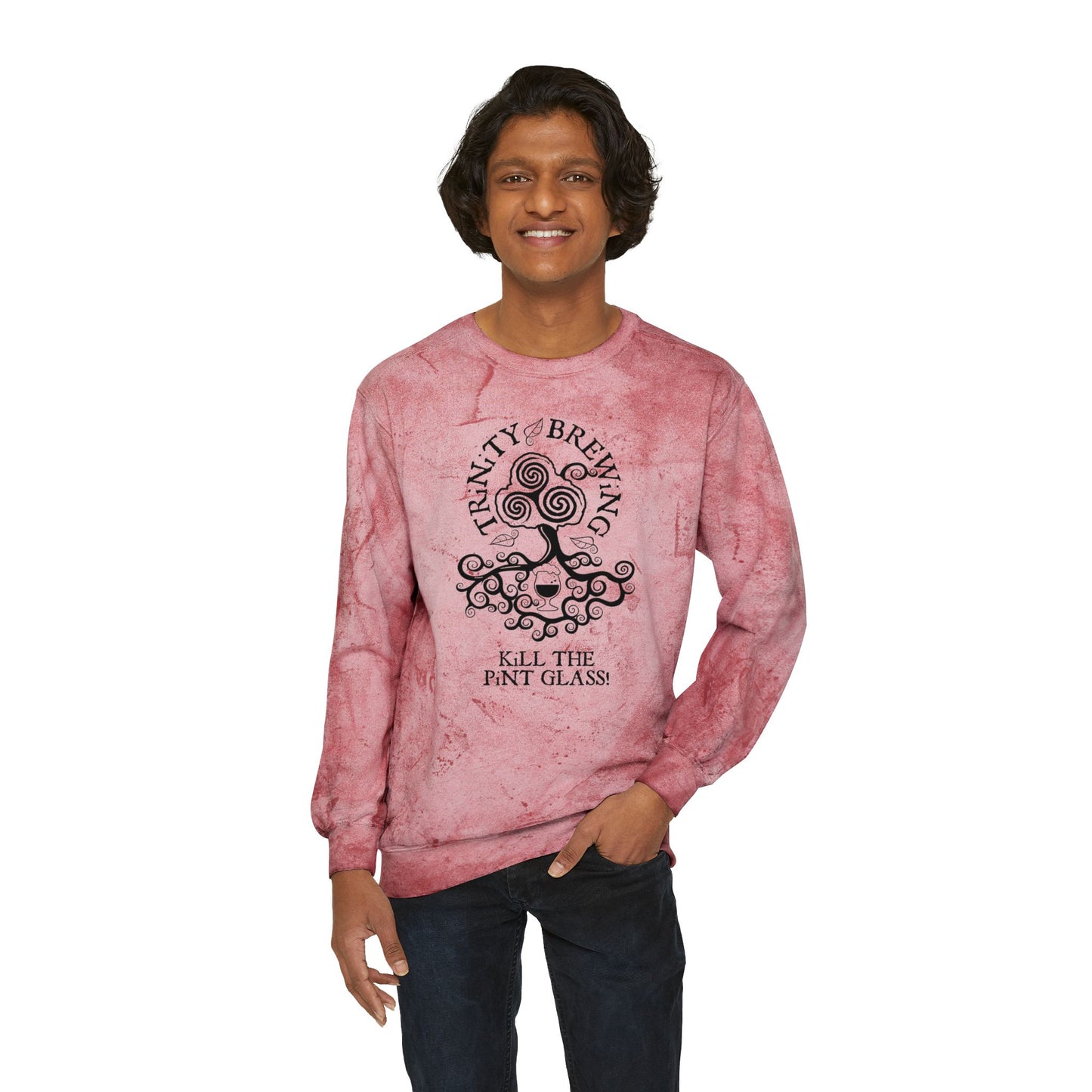 TRiNiTY Kill the Pint Glass! - Unisex Color Blast Crewneck Sweatshirt