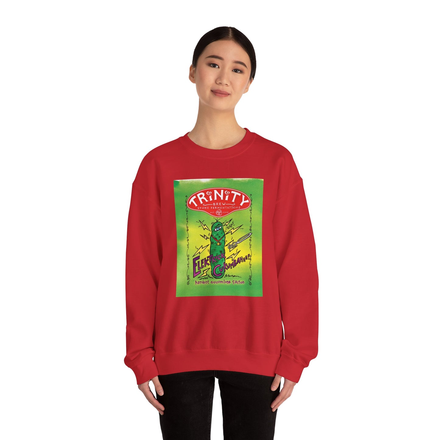 TRiNiTY Electrick Cukumbahh (Lighter Colors) - Unisex Heavy Blend™ Crewneck Sweatshirt