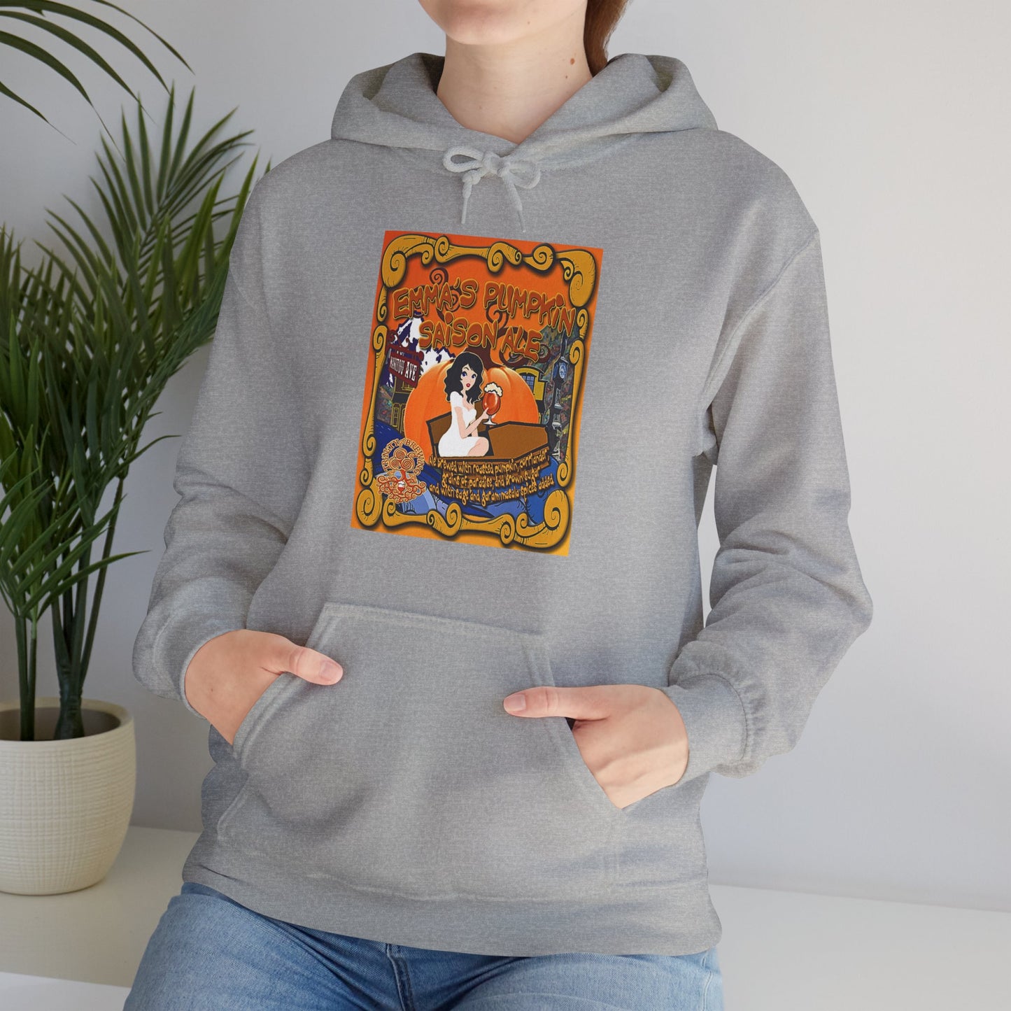 TRiNiTY Emma's Coffin Pumpkin Ale - Unisex Heavy Blend™ Hooded Sweatshirt