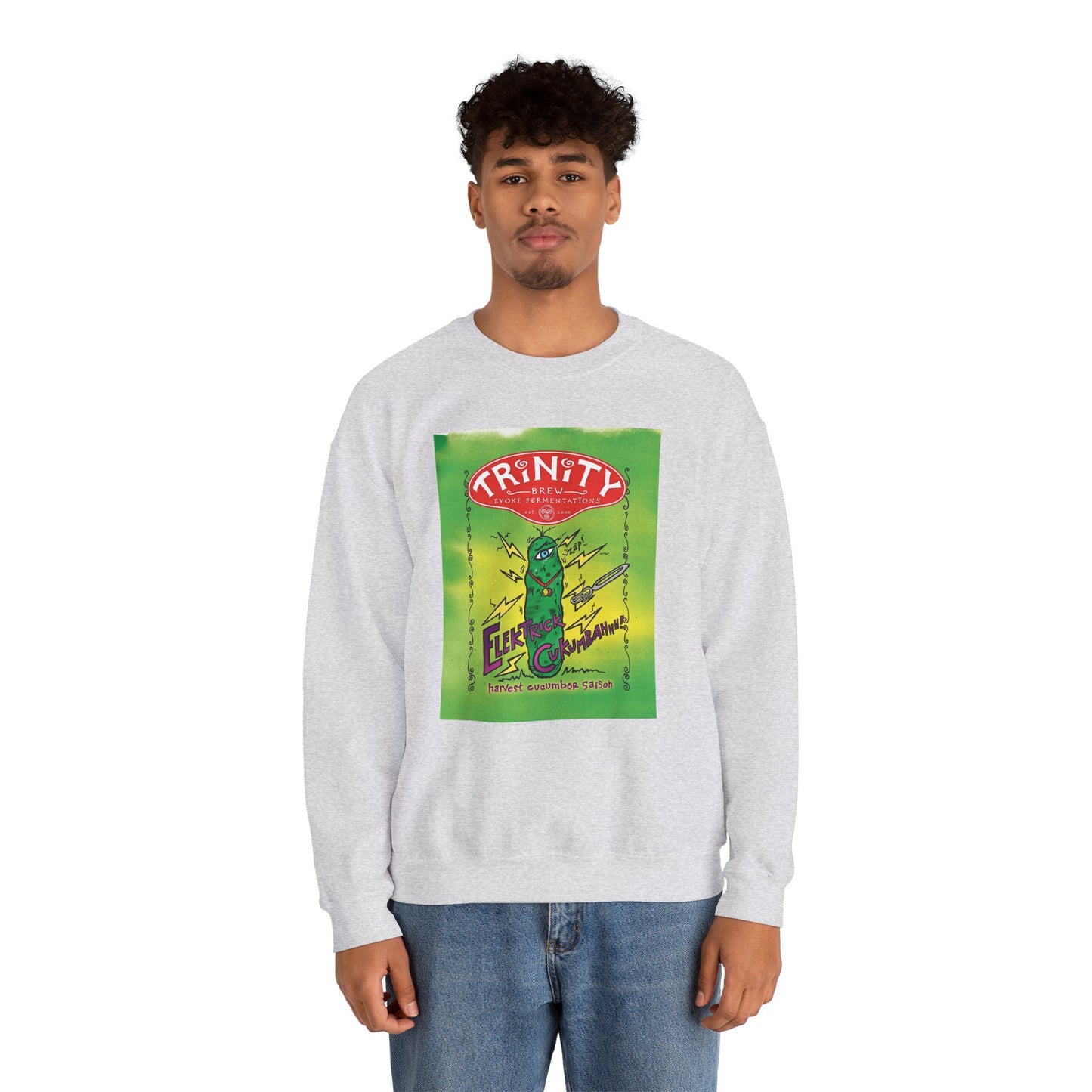 TRiNiTY Electrick Cukumbahh (Lighter Colors) - Unisex Heavy Blend™ Crewneck Sweatshirt