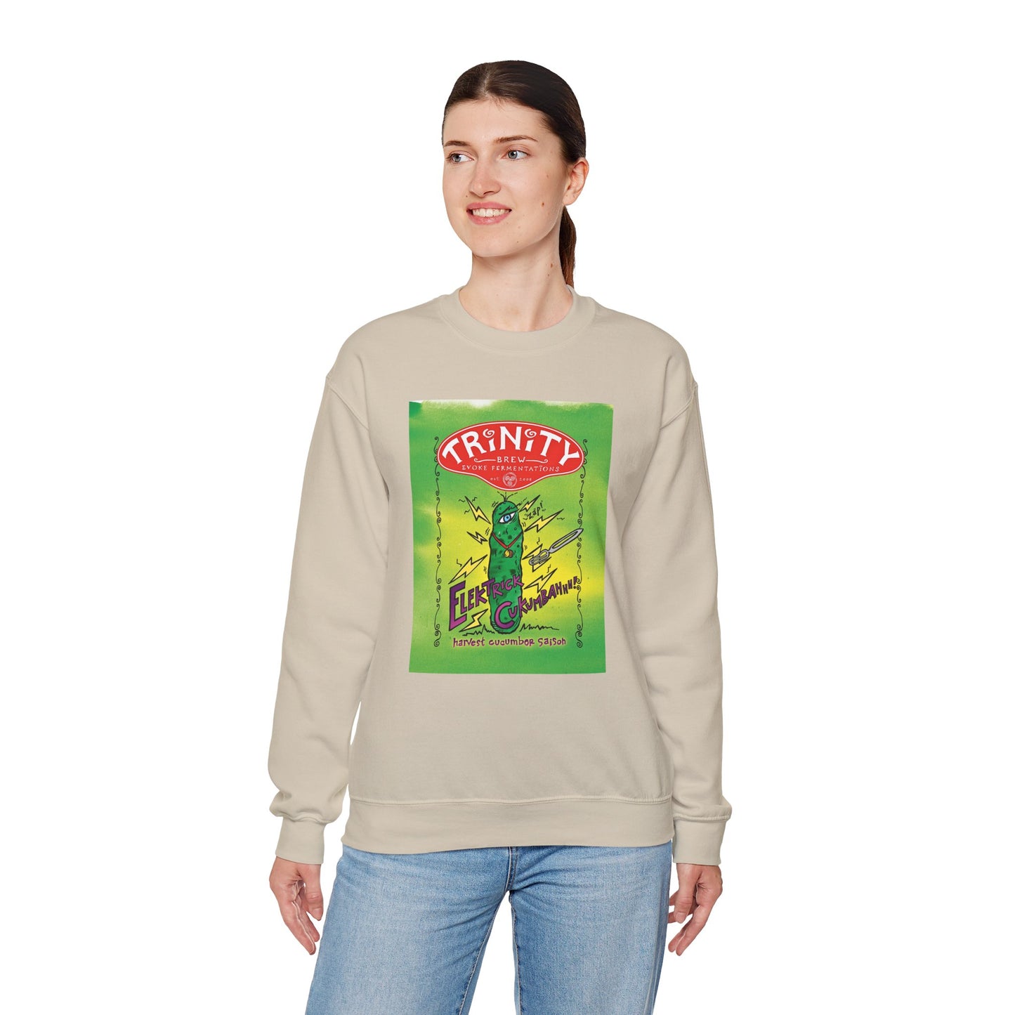 TRiNiTY Electrick Cukumbahh (Lighter Colors) - Unisex Heavy Blend™ Crewneck Sweatshirt