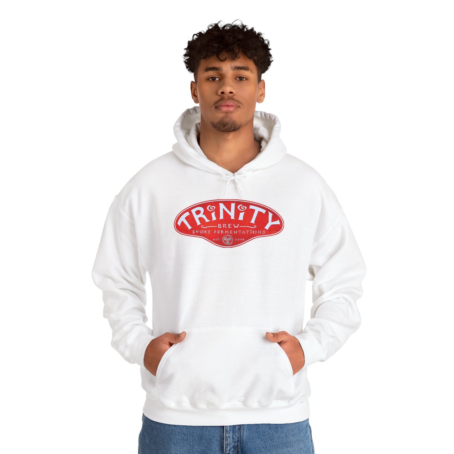 Trinity logo Front with Flo logo back Unisex Heavy Blend™ Hooded Sweatshirt