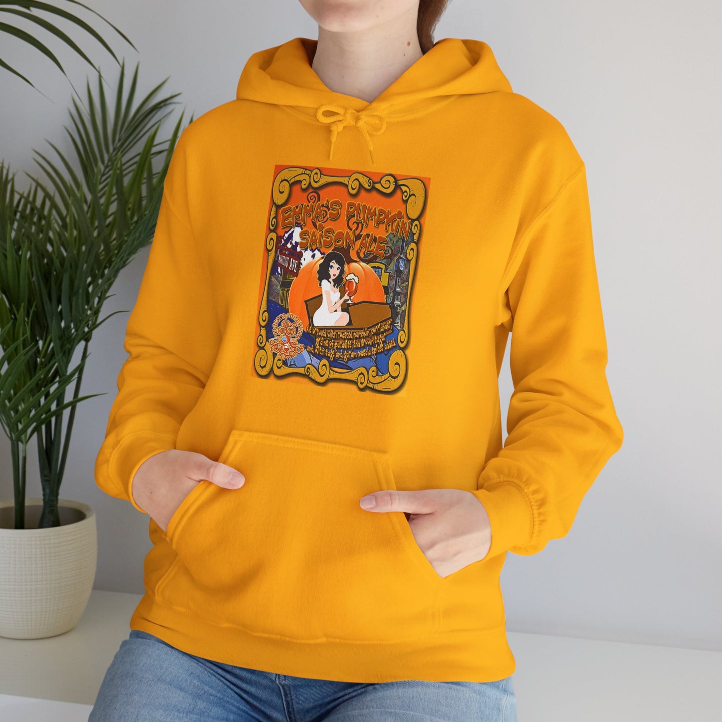 TRiNiTY Emma's Coffin Pumpkin Ale - Unisex Heavy Blend™ Hooded Sweatshirt