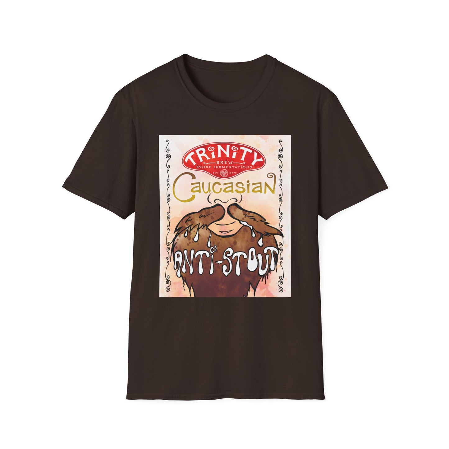 TRiNiTY Caucasian Anti-Stout (Darker Colors) - Unisex Softstyle T-Shirt