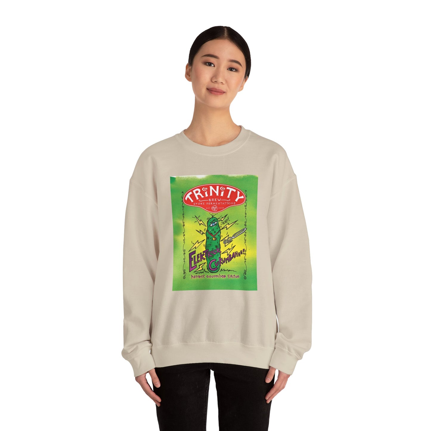 TRiNiTY Electrick Cukumbahh (Lighter Colors) - Unisex Heavy Blend™ Crewneck Sweatshirt