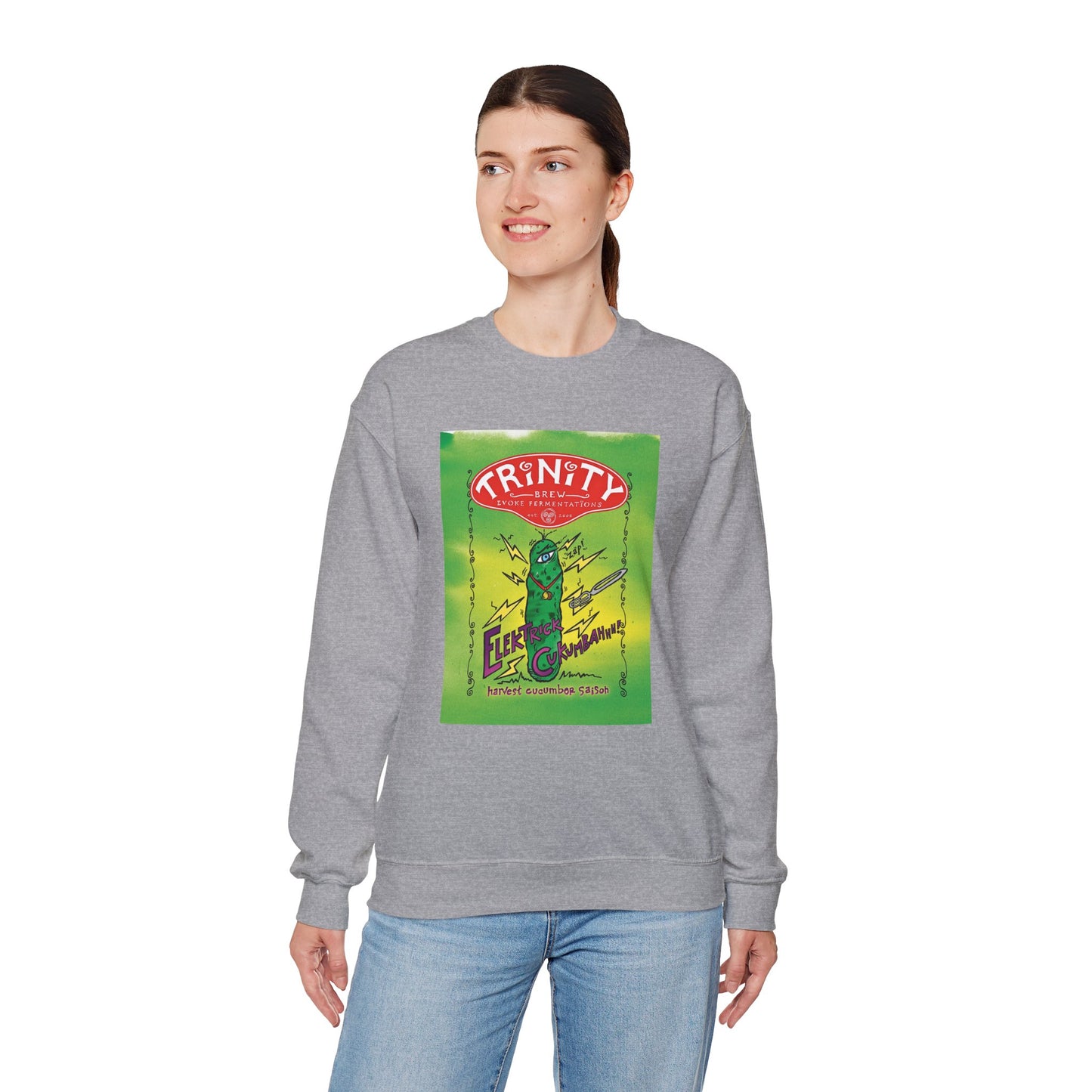 TRiNiTY Electrick Cukumbahh (Lighter Colors) - Unisex Heavy Blend™ Crewneck Sweatshirt