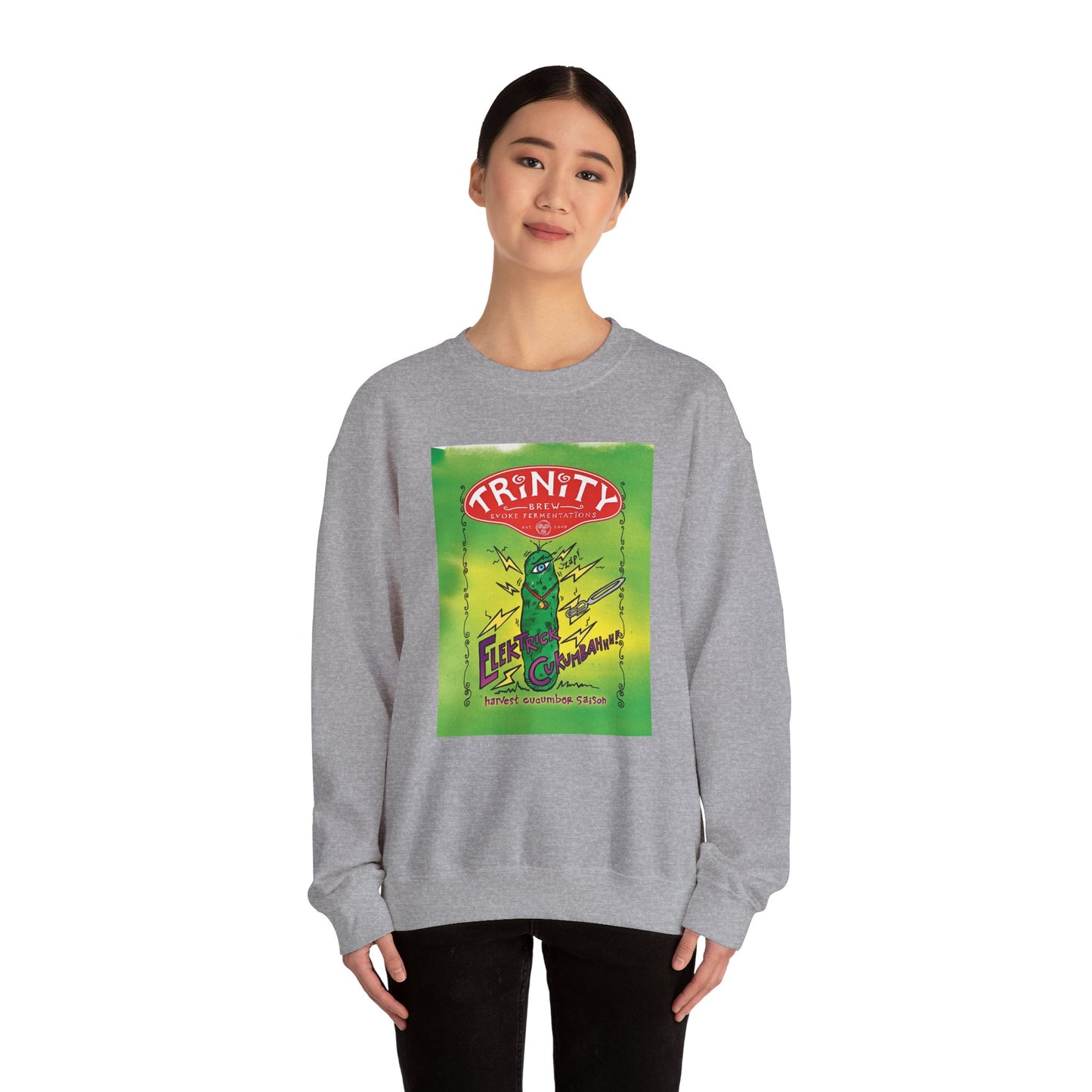 TRiNiTY Electrick Cukumbahh (Lighter Colors) - Unisex Heavy Blend™ Crewneck Sweatshirt