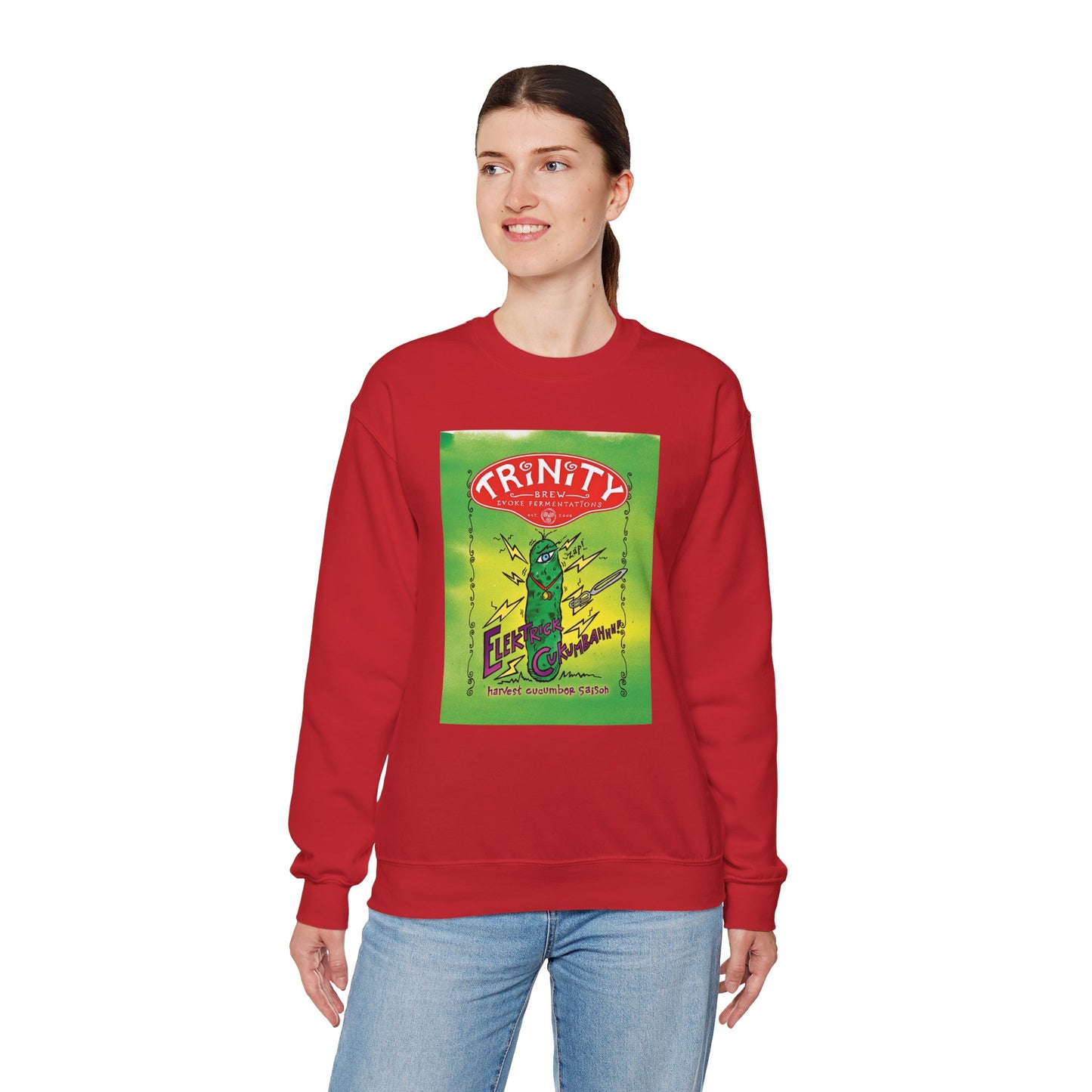 TRiNiTY Electrick Cukumbahh (Lighter Colors) - Unisex Heavy Blend™ Crewneck Sweatshirt
