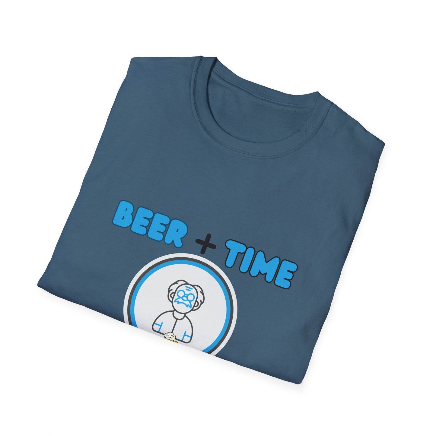 Beer Plus Time Equals Beertime Unisex T-Shirt, Fun Casual Tee, Gift for Beer Lovers, Perfect for Parties, Summer Barbecues, Comfortable Everyday Wear