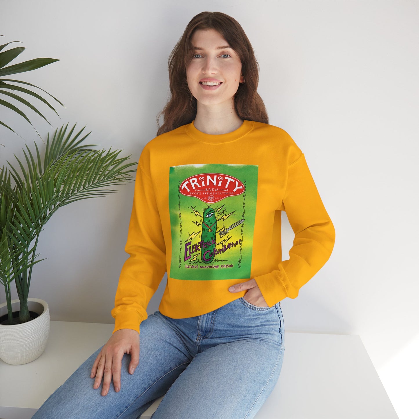 TRiNiTY Electrick Cukumbahh (Lighter Colors) - Unisex Heavy Blend™ Crewneck Sweatshirt