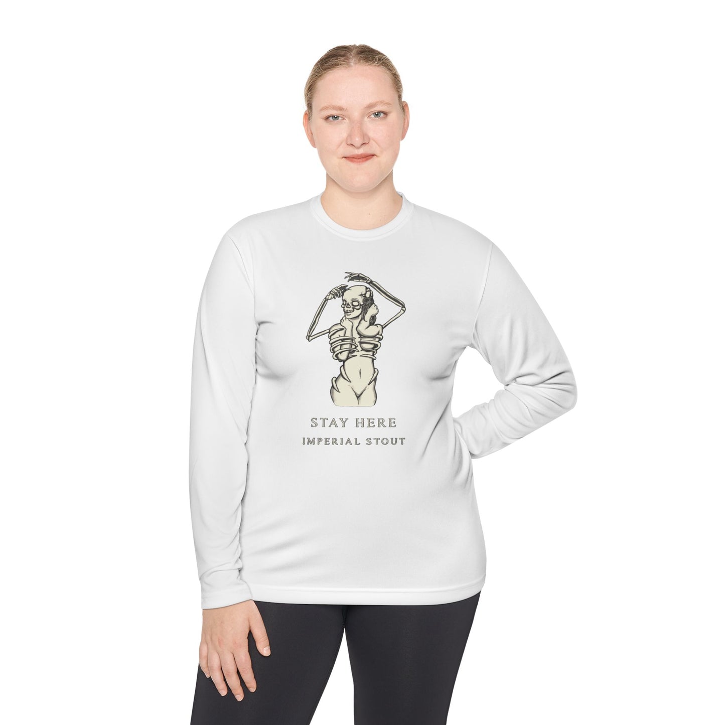 Stay Here Imperial Stout Unisex Lightweight Long Sleeve Tee
