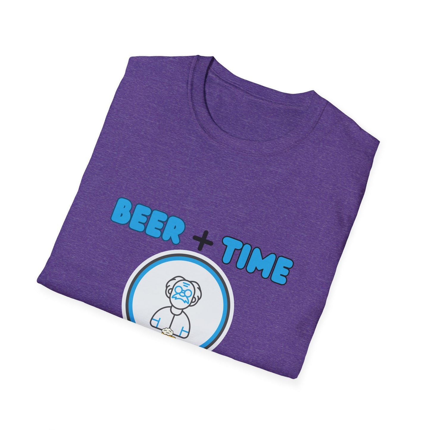 Beer Plus Time Equals Beertime Unisex T-Shirt, Fun Casual Tee, Gift for Beer Lovers, Perfect for Parties, Summer Barbecues, Comfortable Everyday Wear
