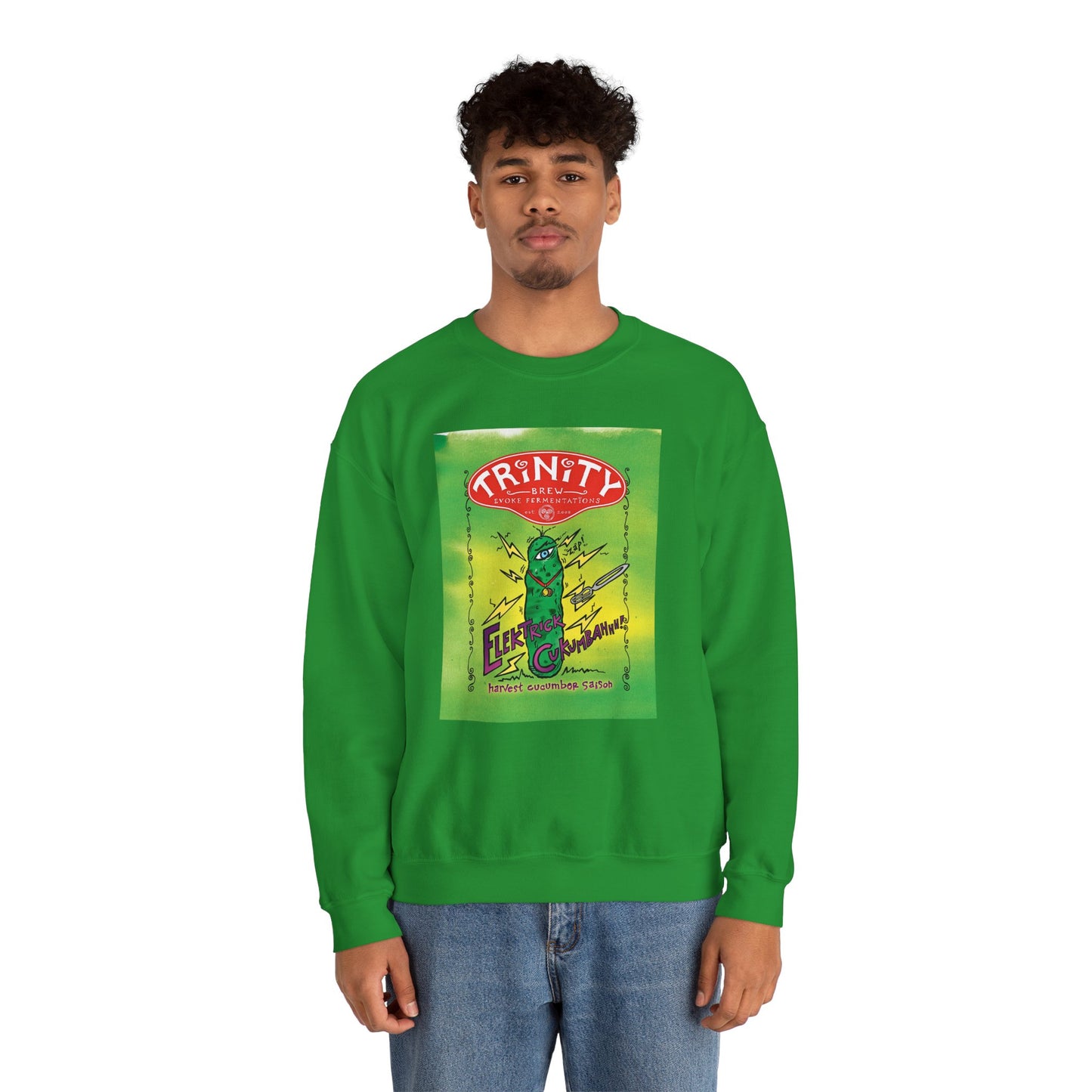 TRiNiTY Electrick Cukumbahh (Lighter Colors) - Unisex Heavy Blend™ Crewneck Sweatshirt