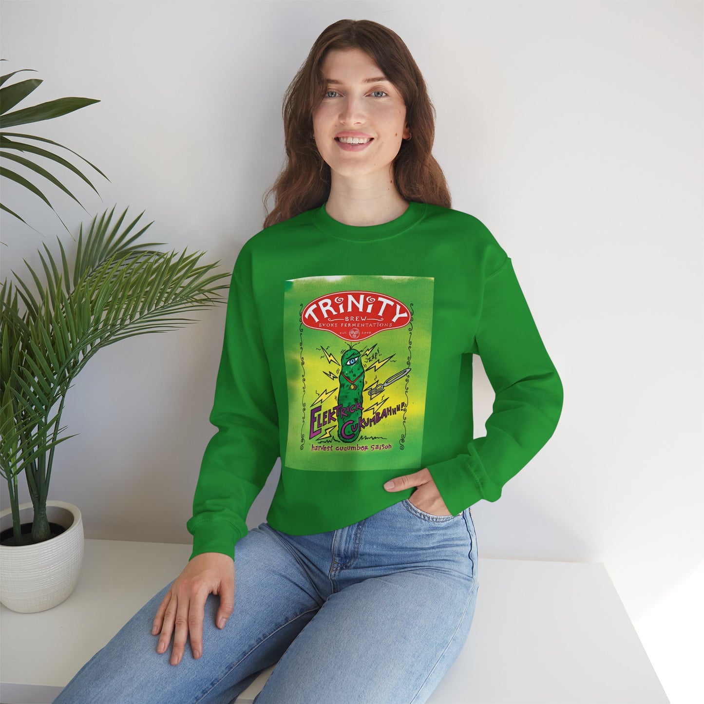 TRiNiTY Electrick Cukumbahh (Lighter Colors) - Unisex Heavy Blend™ Crewneck Sweatshirt