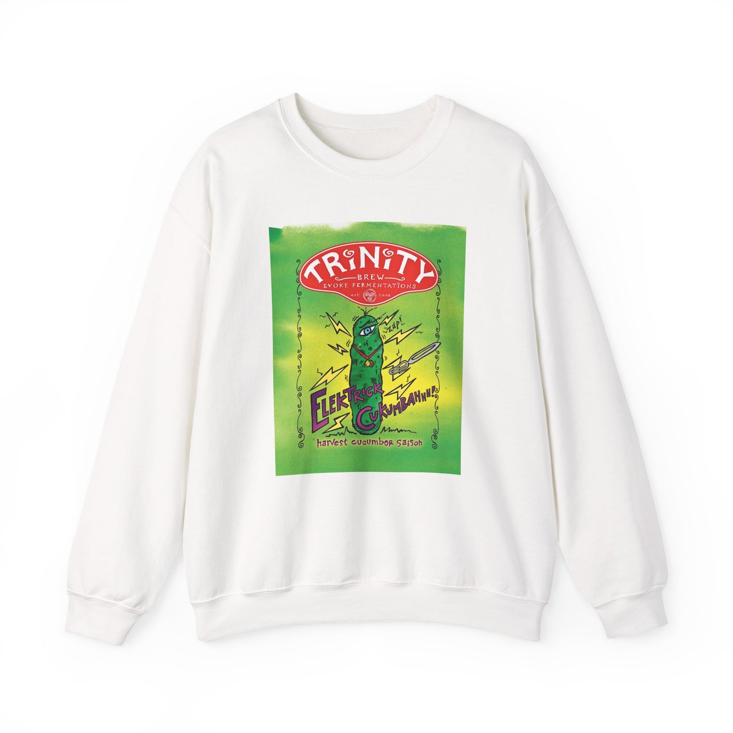 TRiNiTY Electrick Cukumbahh (Lighter Colors) - Unisex Heavy Blend™ Crewneck Sweatshirt