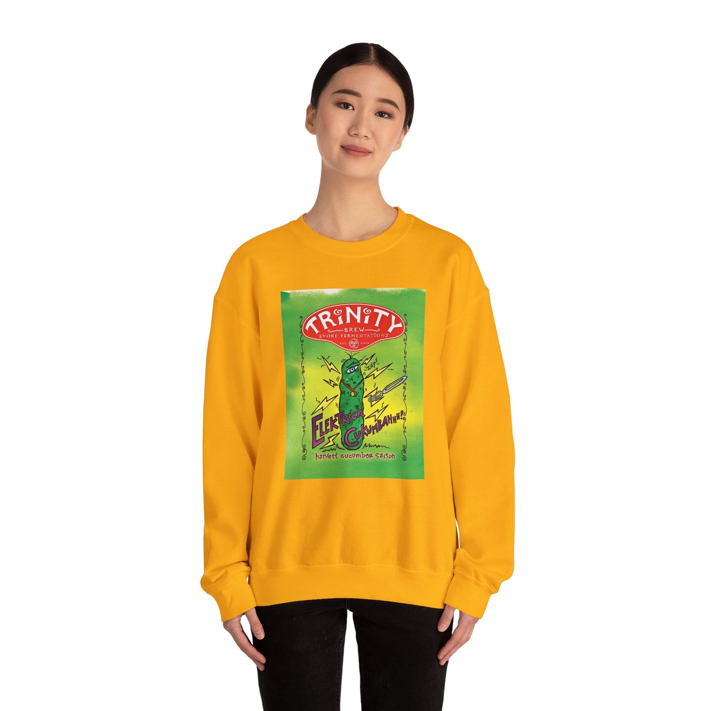 TRiNiTY Electrick Cukumbahh (Lighter Colors) - Unisex Heavy Blend™ Crewneck Sweatshirt