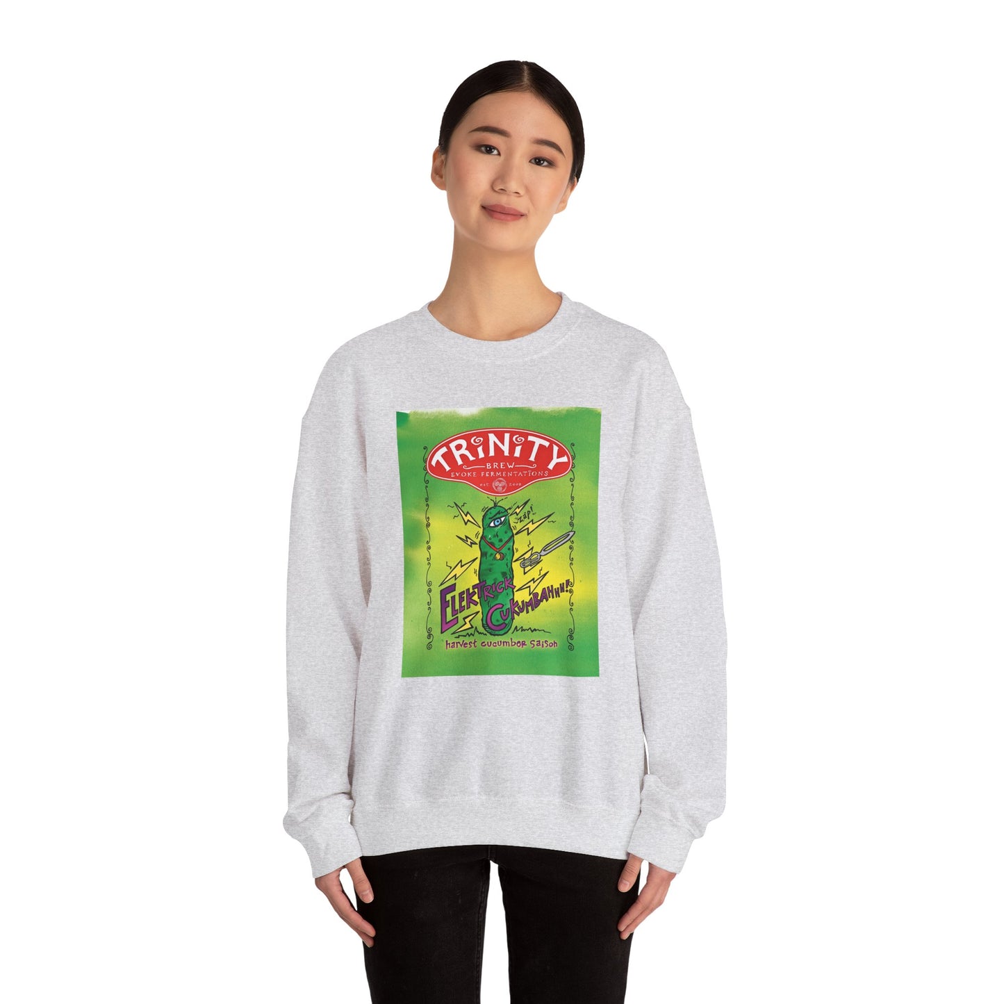 TRiNiTY Electrick Cukumbahh (Lighter Colors) - Unisex Heavy Blend™ Crewneck Sweatshirt