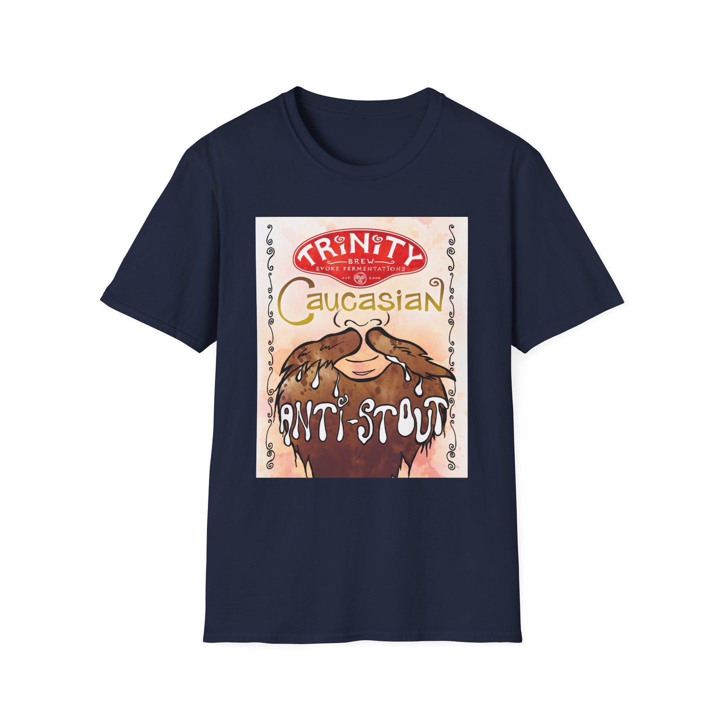 TRiNiTY Caucasian Anti-Stout (Darker Colors) - Unisex Softstyle T-Shirt